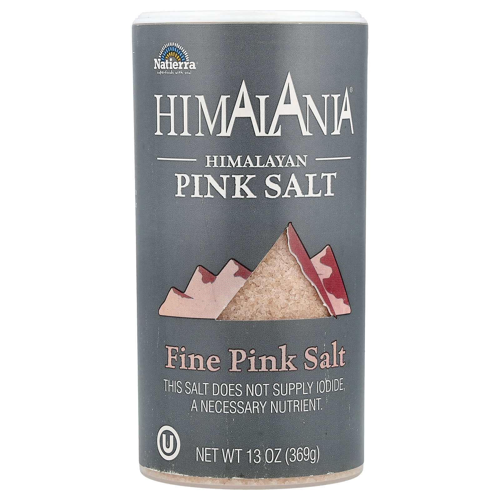 Himalanian Pink Salt, Fine, 13 oz (369g) - Natural Flavor Enhancer - Image 1