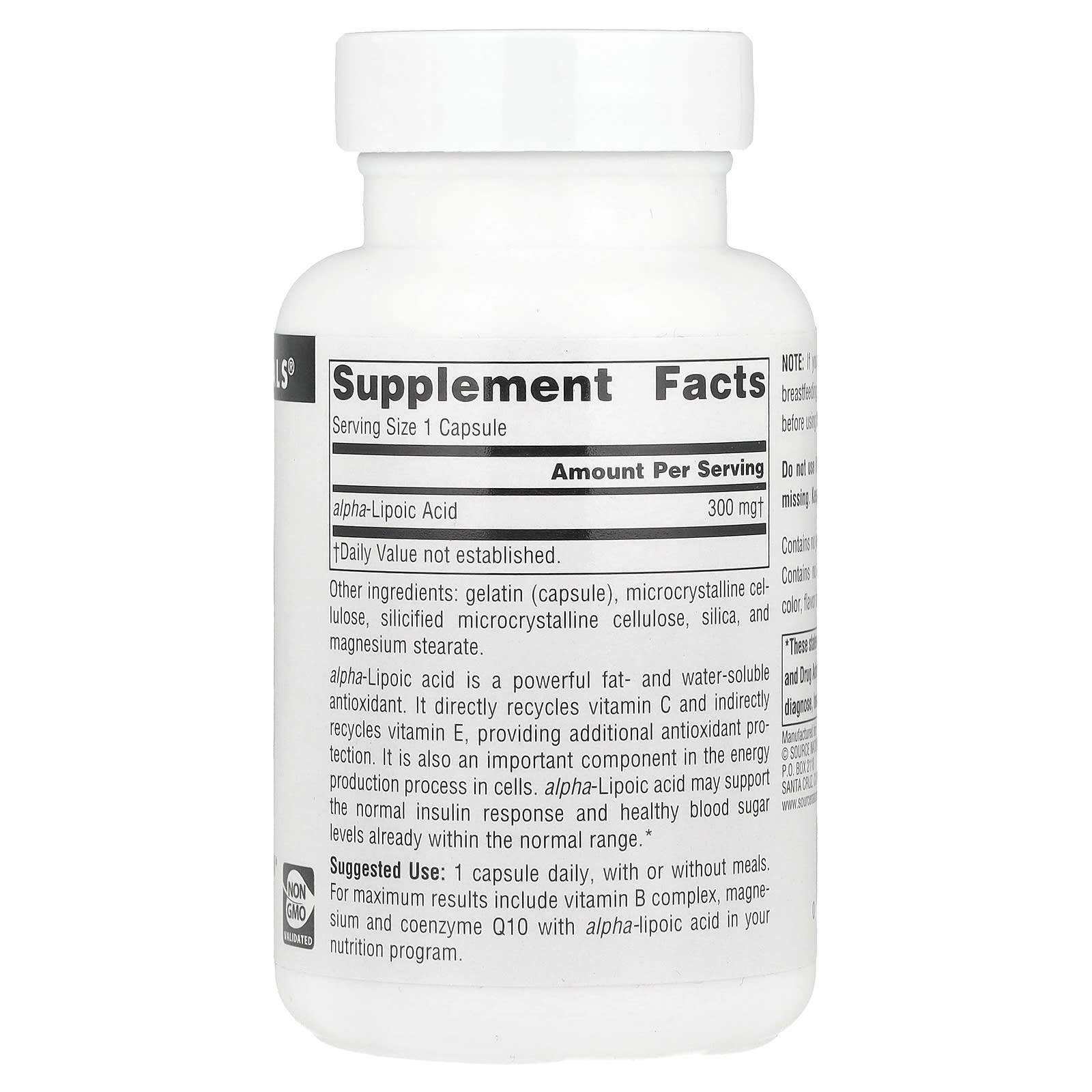 Source Naturals, Alpha Lipoic Acid, 300 mg, 60 Capsules
