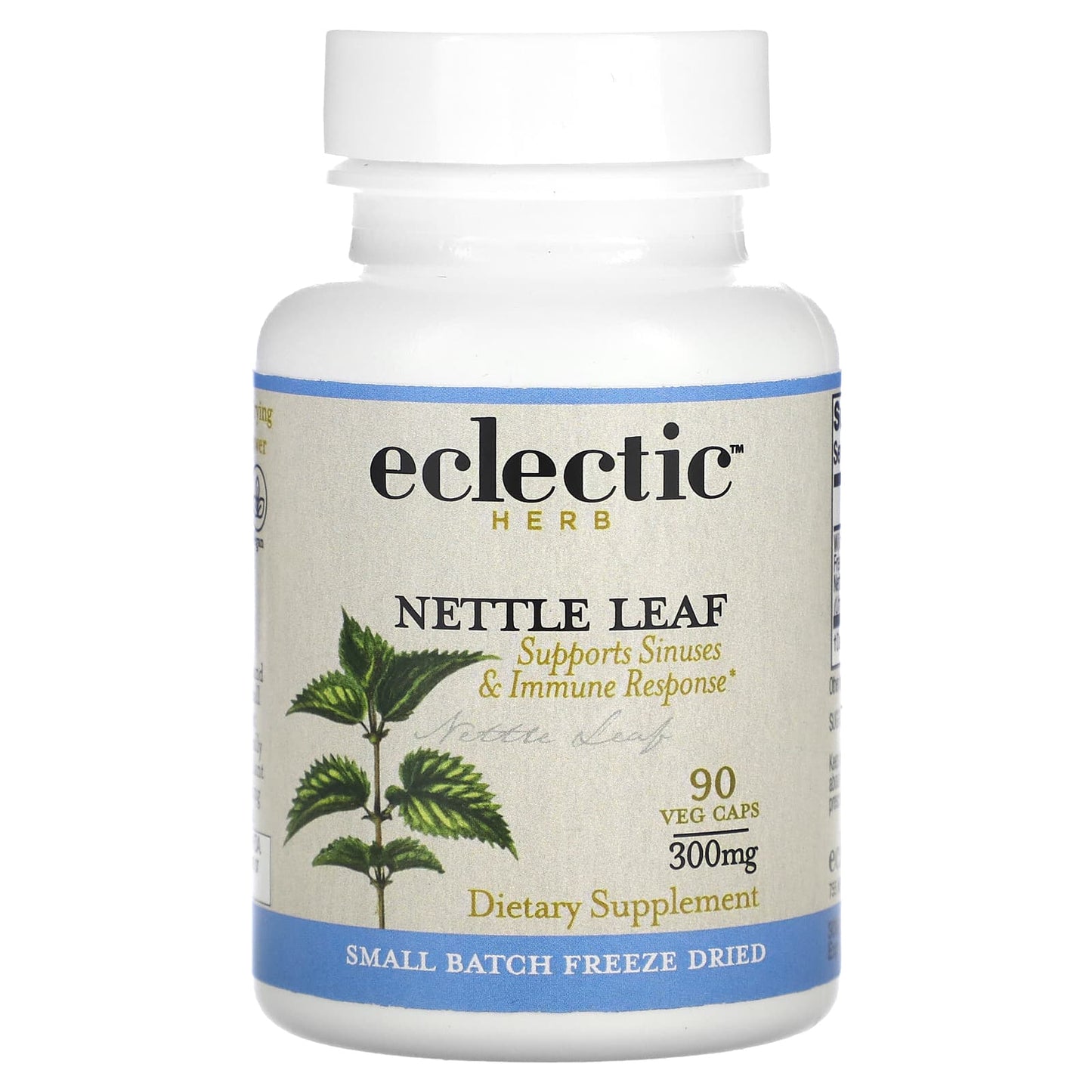 Nettle Leaf Supplement, 300mg, 90 Veg Capsules by Eclectic Herb - Image 1
