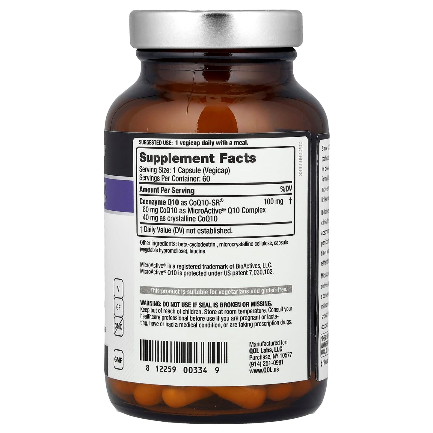 Quality of Life, CoQ10-SR®, 100 mg, 60 Vegicaps - Image 2