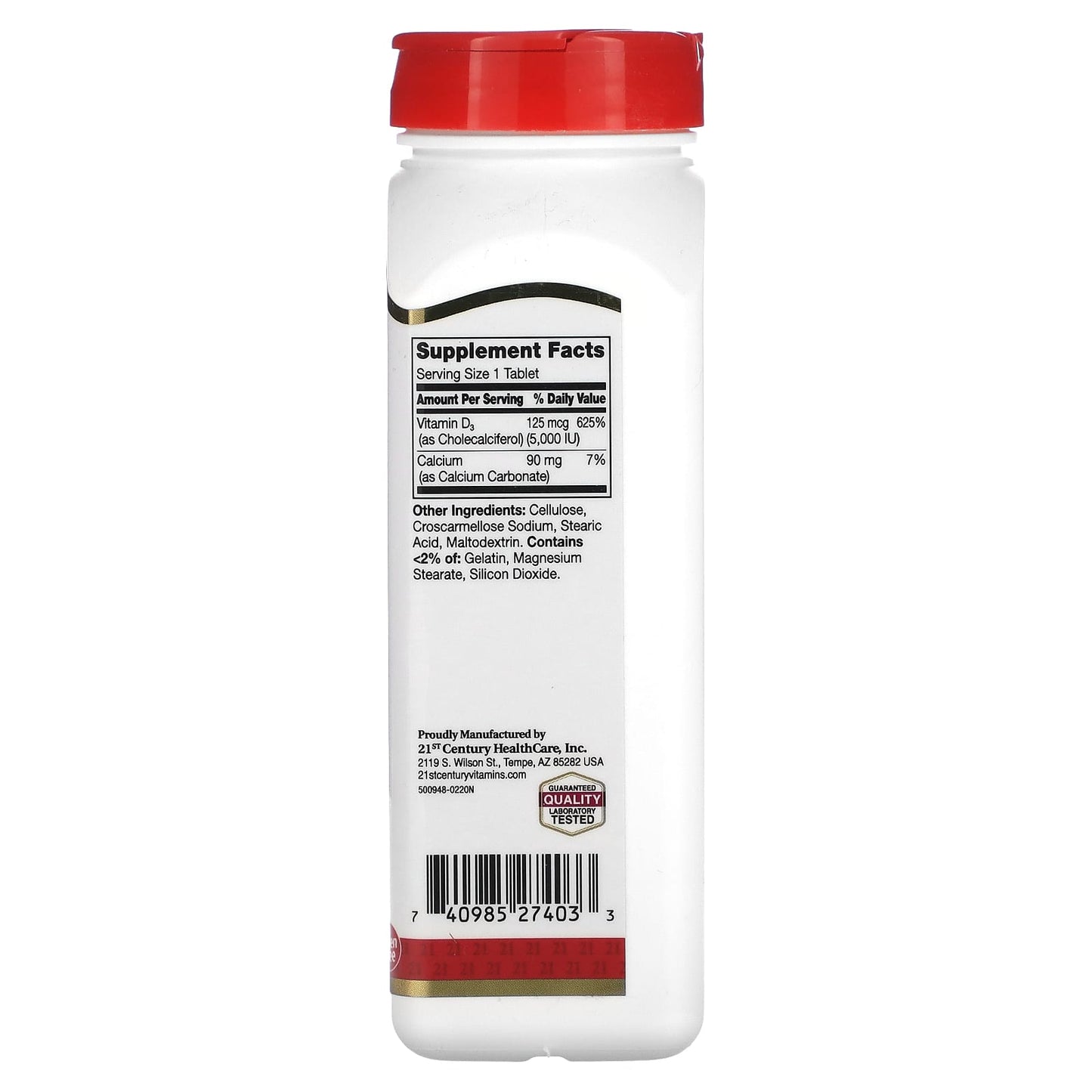 21st Century Vitamin D3 Supplement 360 Tablets - Image 2