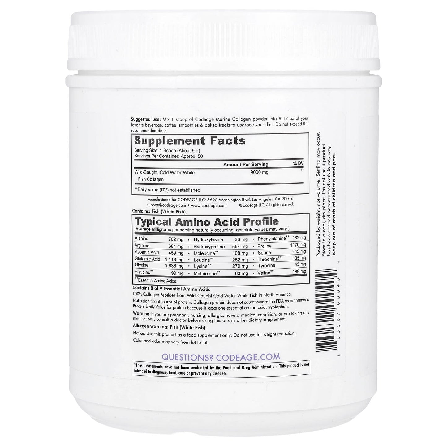 Wild-Caught Marine Collagen Peptides Powder for Skin & Joint Support - Image 2