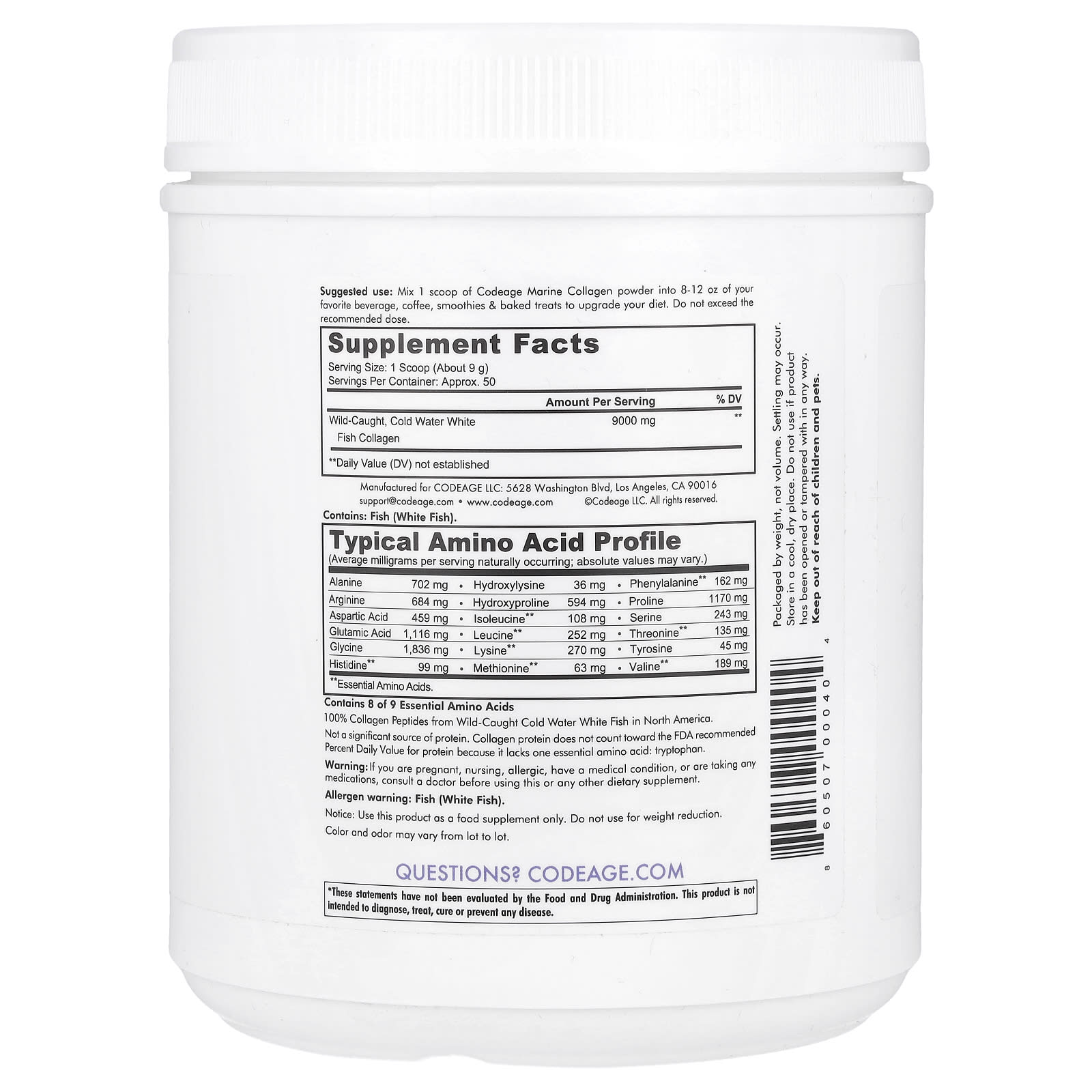 Wild-Caught Marine Collagen Peptides Powder for Skin & Joint Support - Image 2