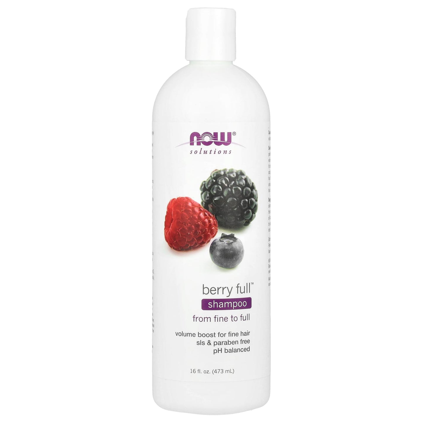 NOW Foods, Solutions, Berry Full Shampoo, From Fine to Full, 16 fl oz (473 ml) - Image 1