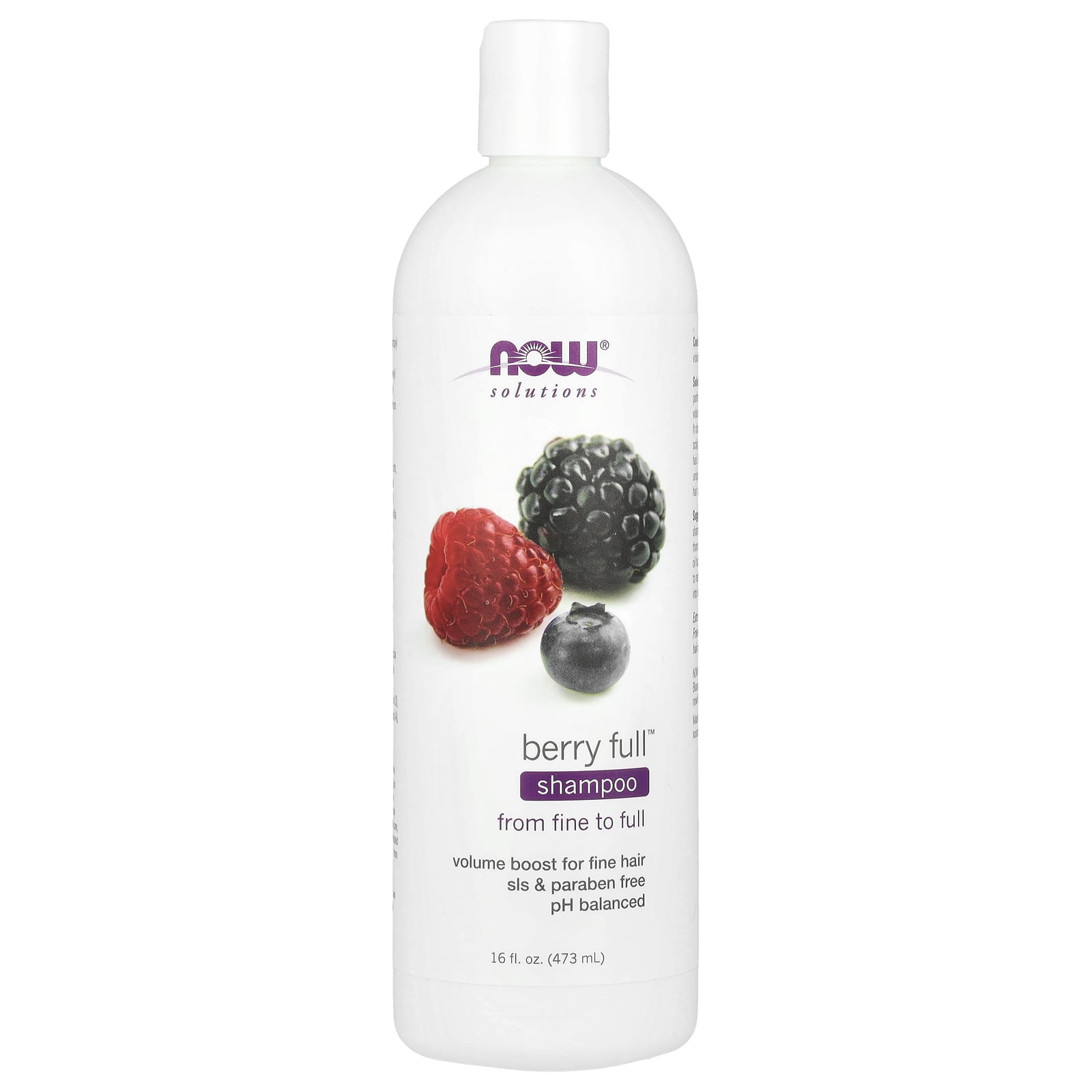 NOW Foods, Solutions, Berry Full Shampoo, From Fine to Full, 16 fl oz (473 ml) - Image 1
