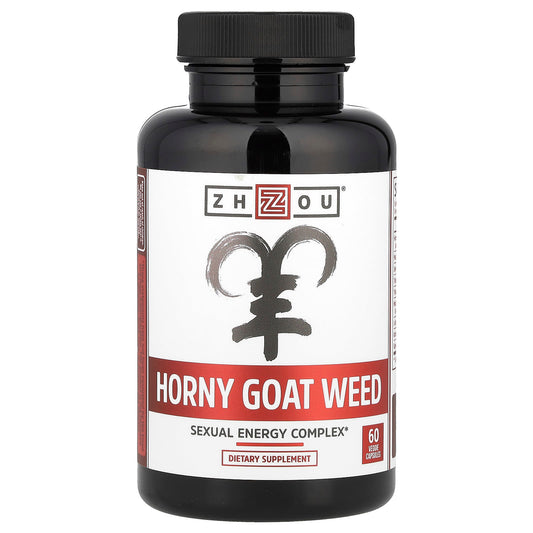Zhou Nutrition, Horny Goat Weed, Sexual Energy Complex, 60 Veggie Capsules - Image 1