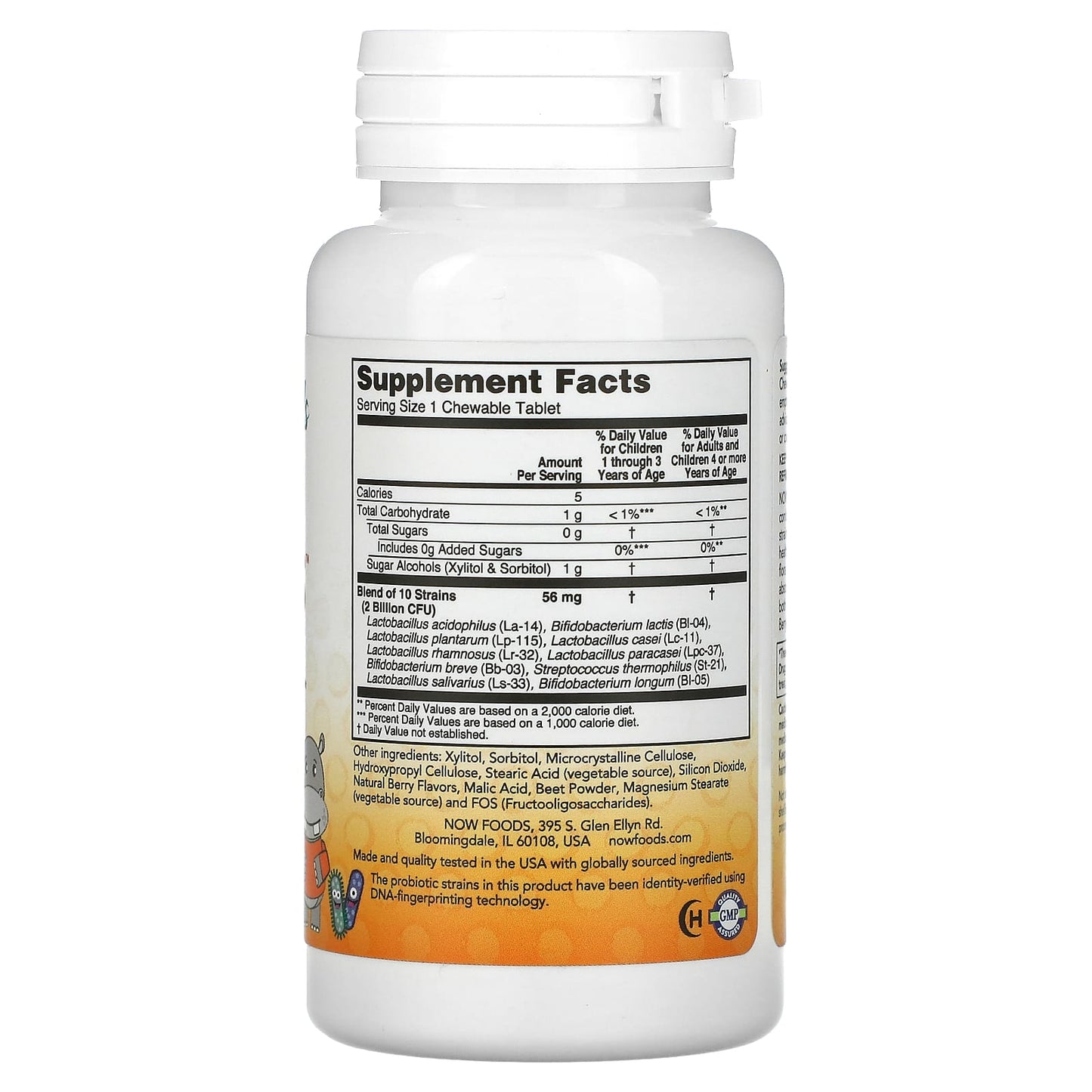 NOW Foods, Berry Dophilus, Kids, 2 Billion, 60 Chewables - Image 2