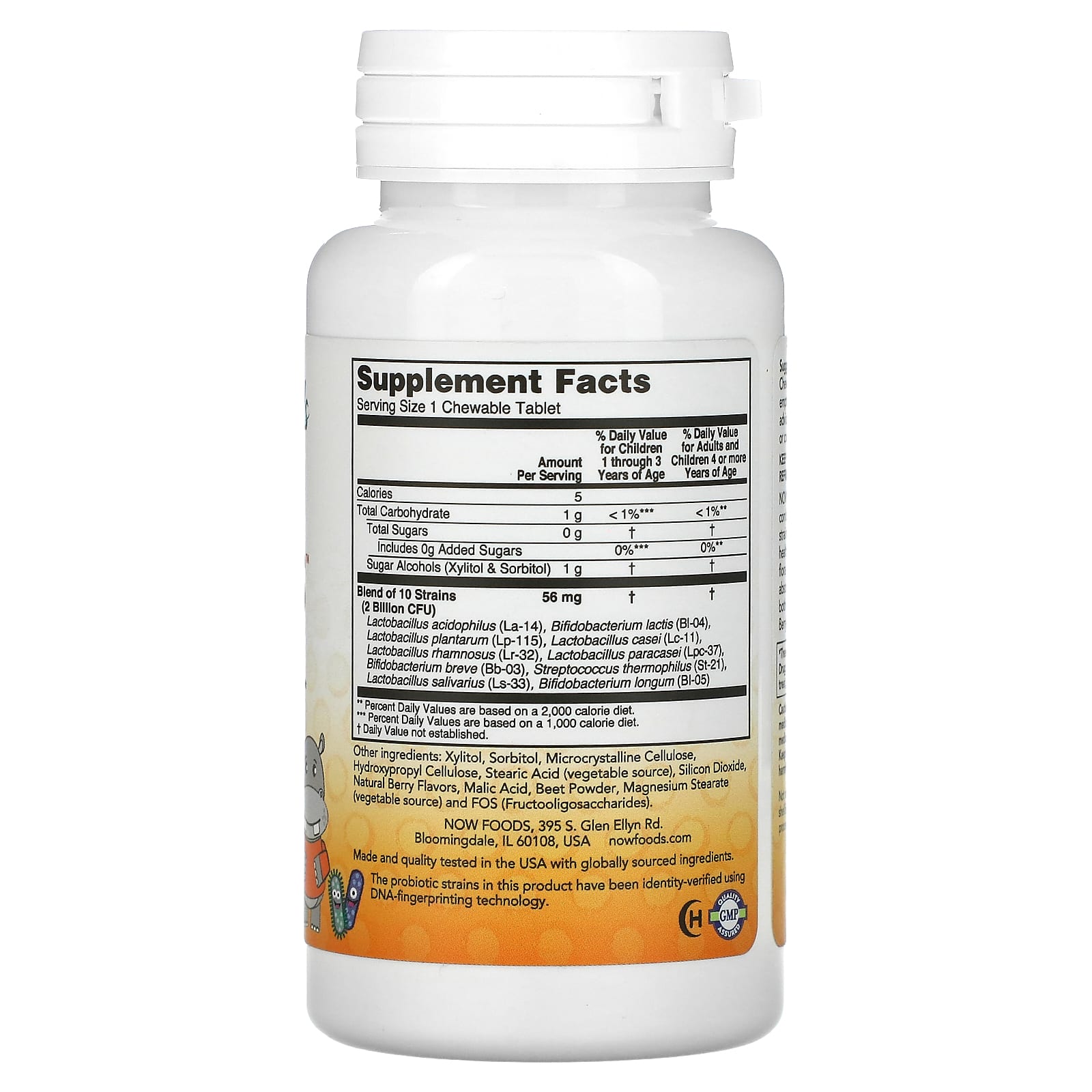 NOW Foods, Berry Dophilus, Kids, 2 Billion, 60 Chewables - Image 2