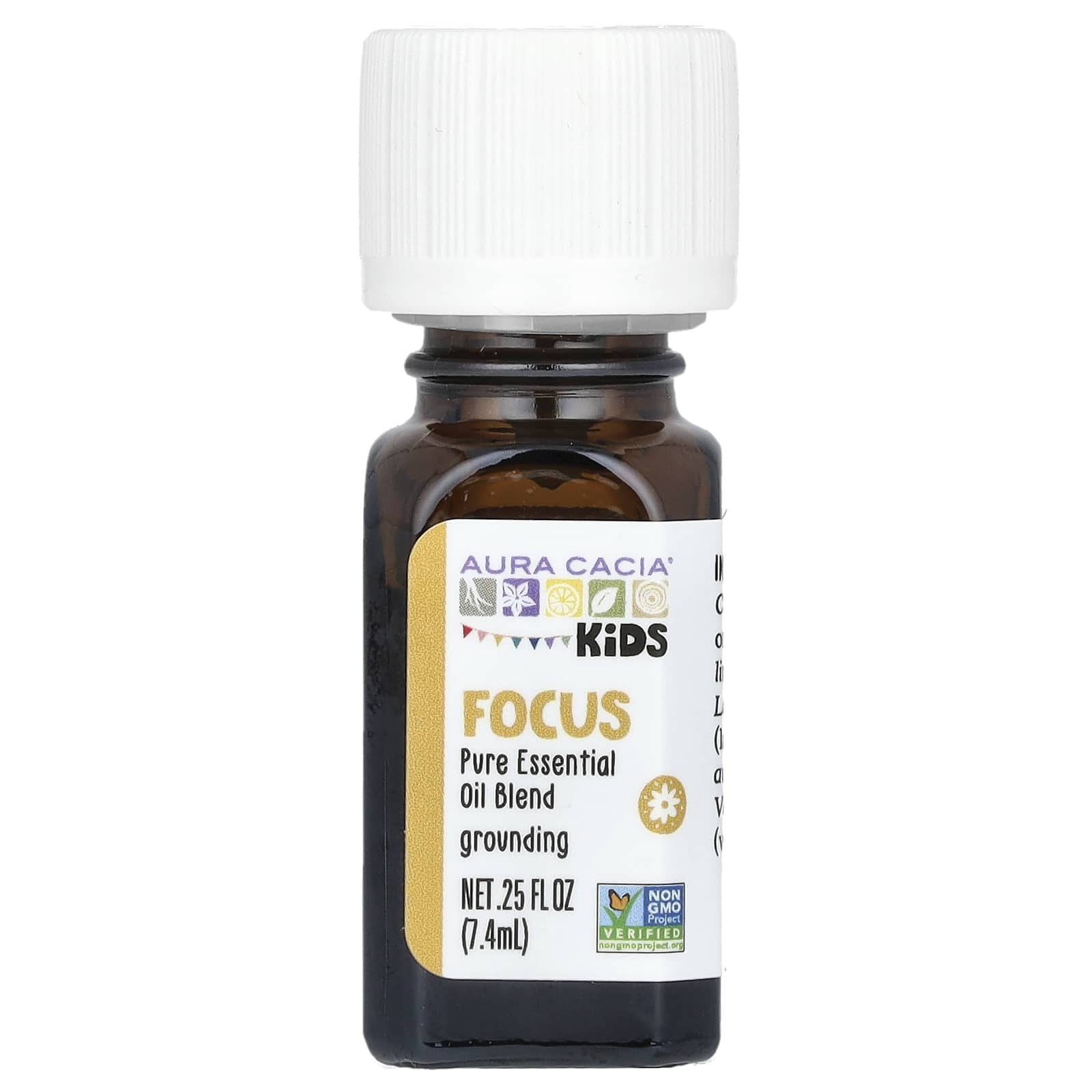 Aura Cacia Kids Pure Essential Oil Blend for Focus & Concentration - 0.25 fl oz - Image 1