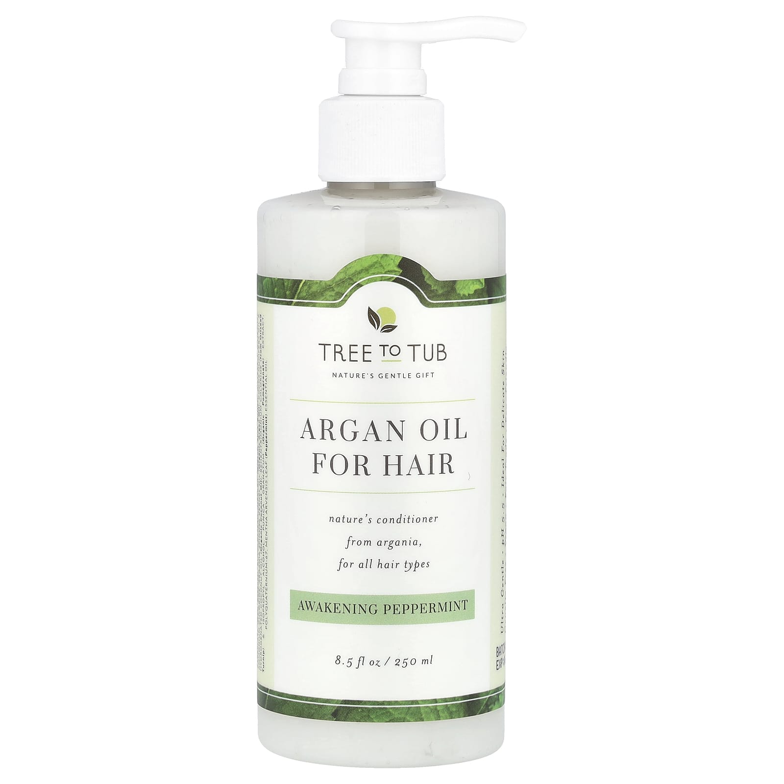 Tree To Tub, Argan Oil For Hair Conditioner, For All Hair Types, Awakening Peppermint, 8.5 fl oz (250 ml) - Image 1
