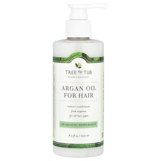Tree To Tub, Argan Oil For Hair Conditioner, For All Hair Types, Awakening Peppermint, 8.5 fl oz (250 ml) - Image 1