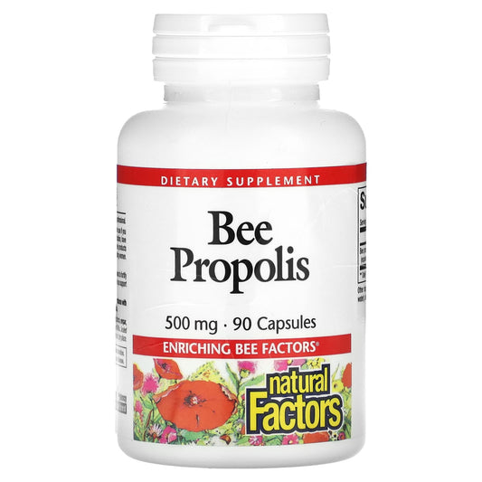 Natural Factors, Bee Propolis, 500 mg, 90 Capsules - Image 1