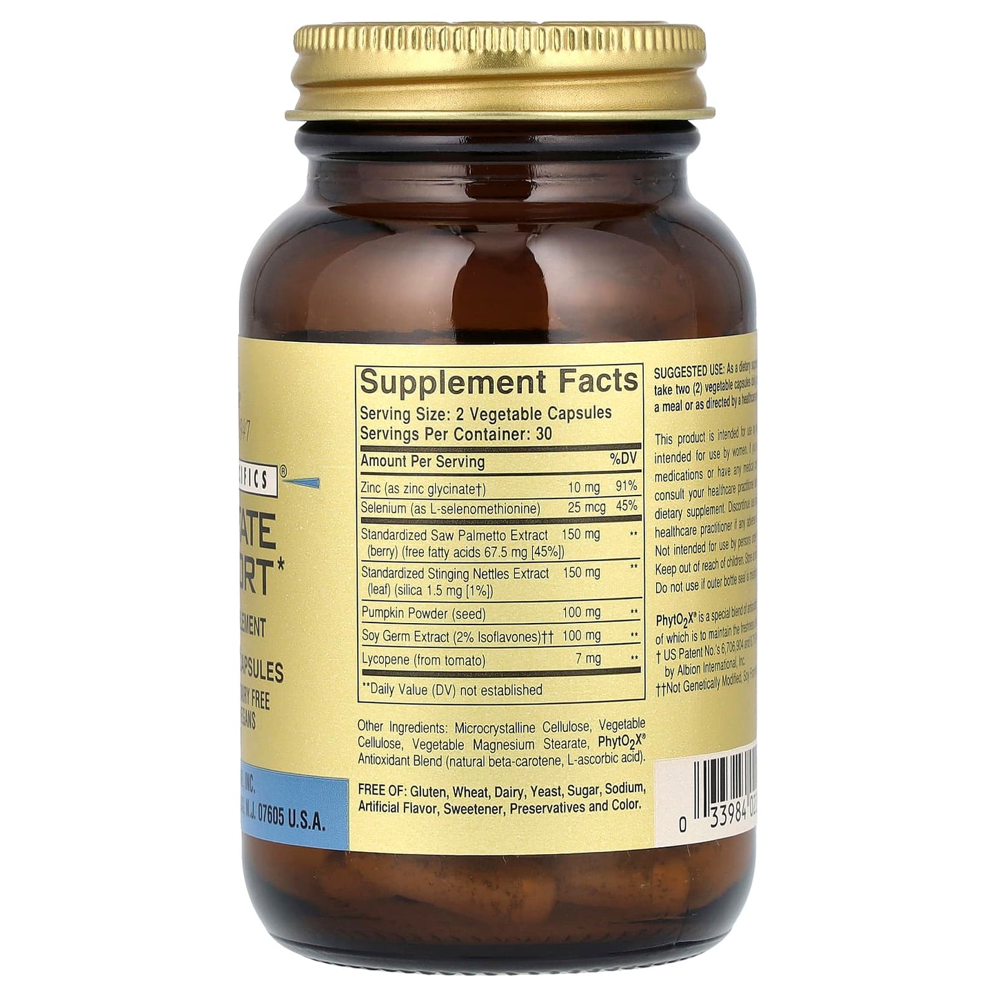 Solgar, Gold Specifics, Prostate Support, 60 Vegetable Capsules - Image 2