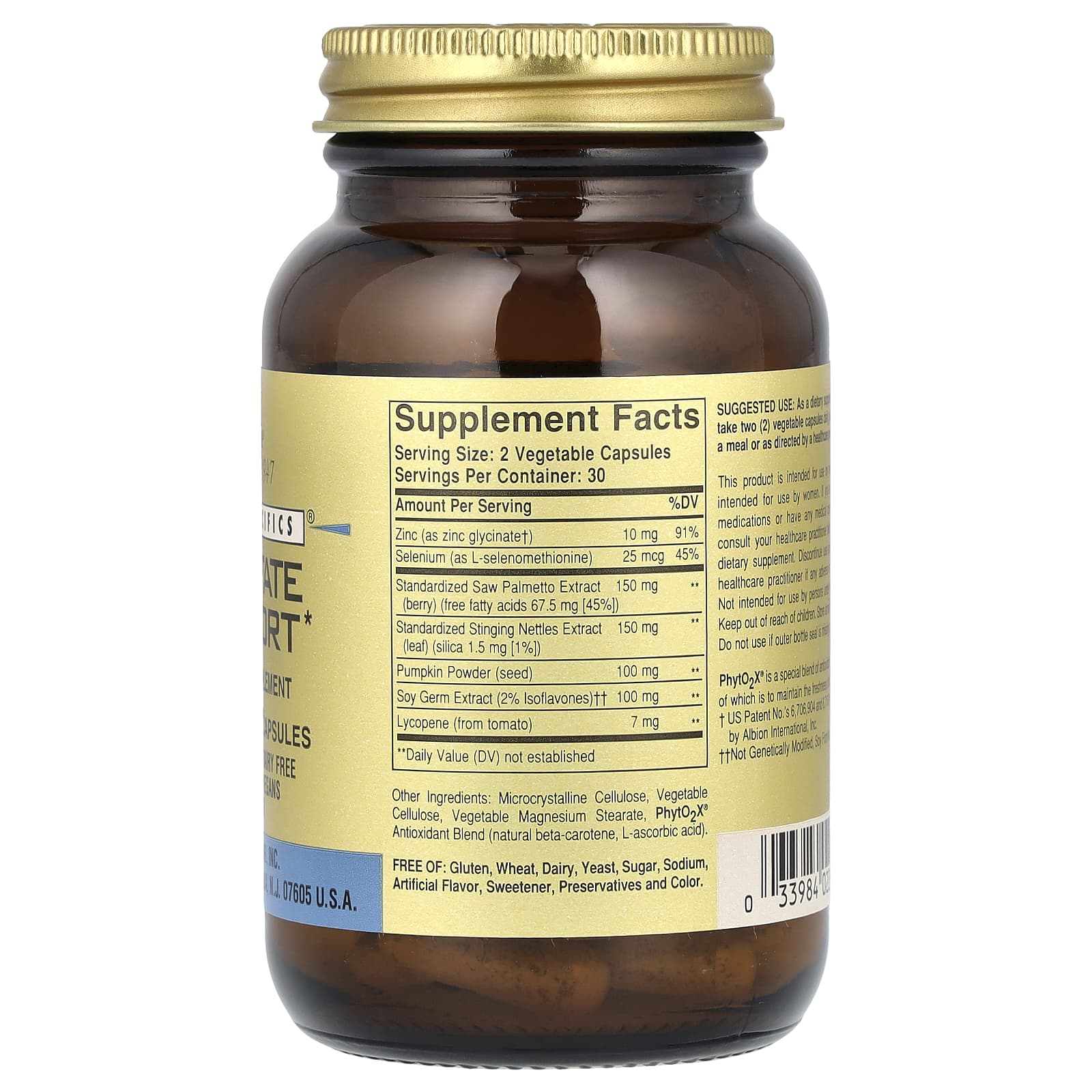 Solgar, Gold Specifics, Prostate Support, 60 Vegetable Capsules - Image 2