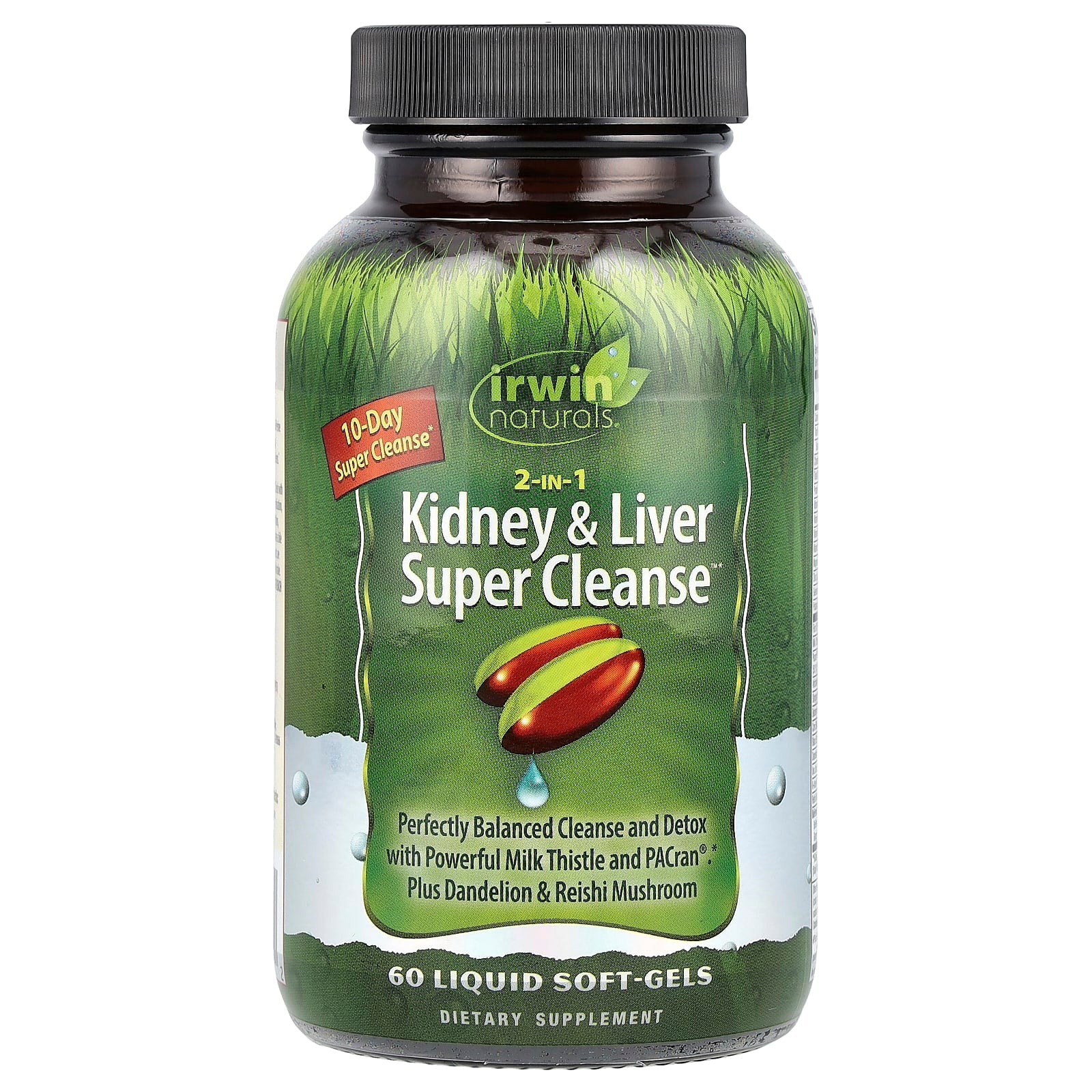 Irwin Naturals 2-in-1 Kidney & Liver Super Cleanse, 60 Liquid Soft-Gels - Image 1