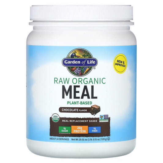 Garden of Life RAW Organic Meal Replacement Shake, Chocolate, 1 lb 3.01 oz (539 g) - Image 1