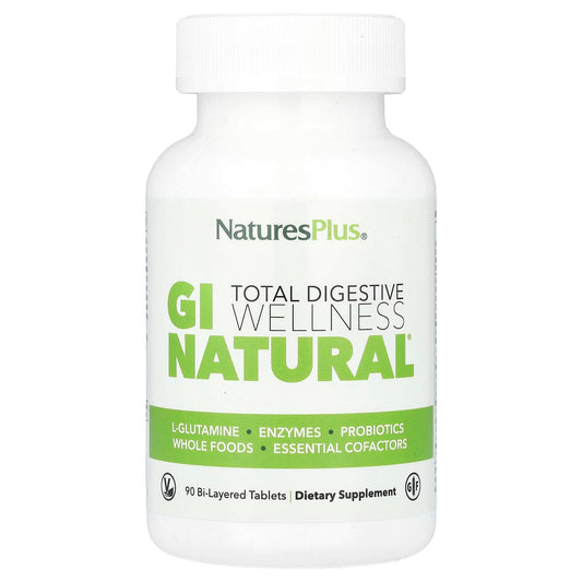 NaturesPlus, Total Digestive Wellness, GI Natural®, 90 Bi-Layered Tablets - Image 1