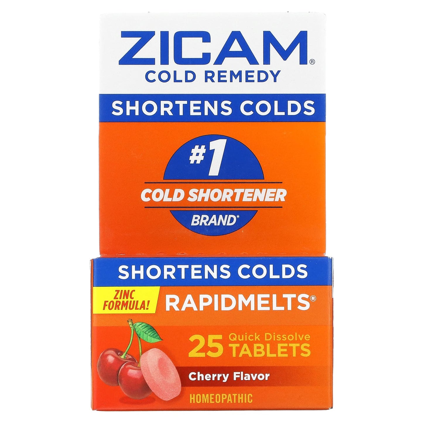 Zicam, Cold Remedy, RapidMelts, Cherry, 25 Quick Dissolve Tablets - Image 1