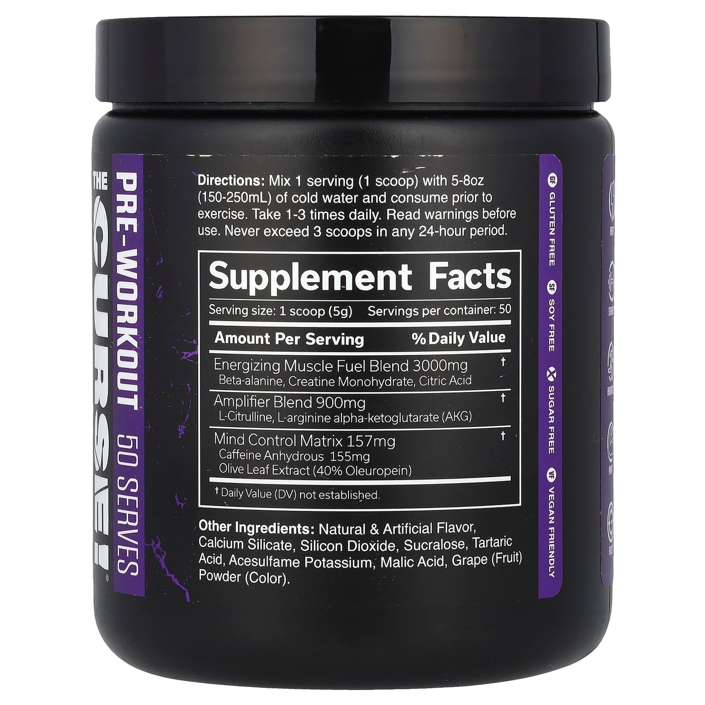 JNX Sports Pre-Workout for Energy & Strength - Dark Grape - Image 2