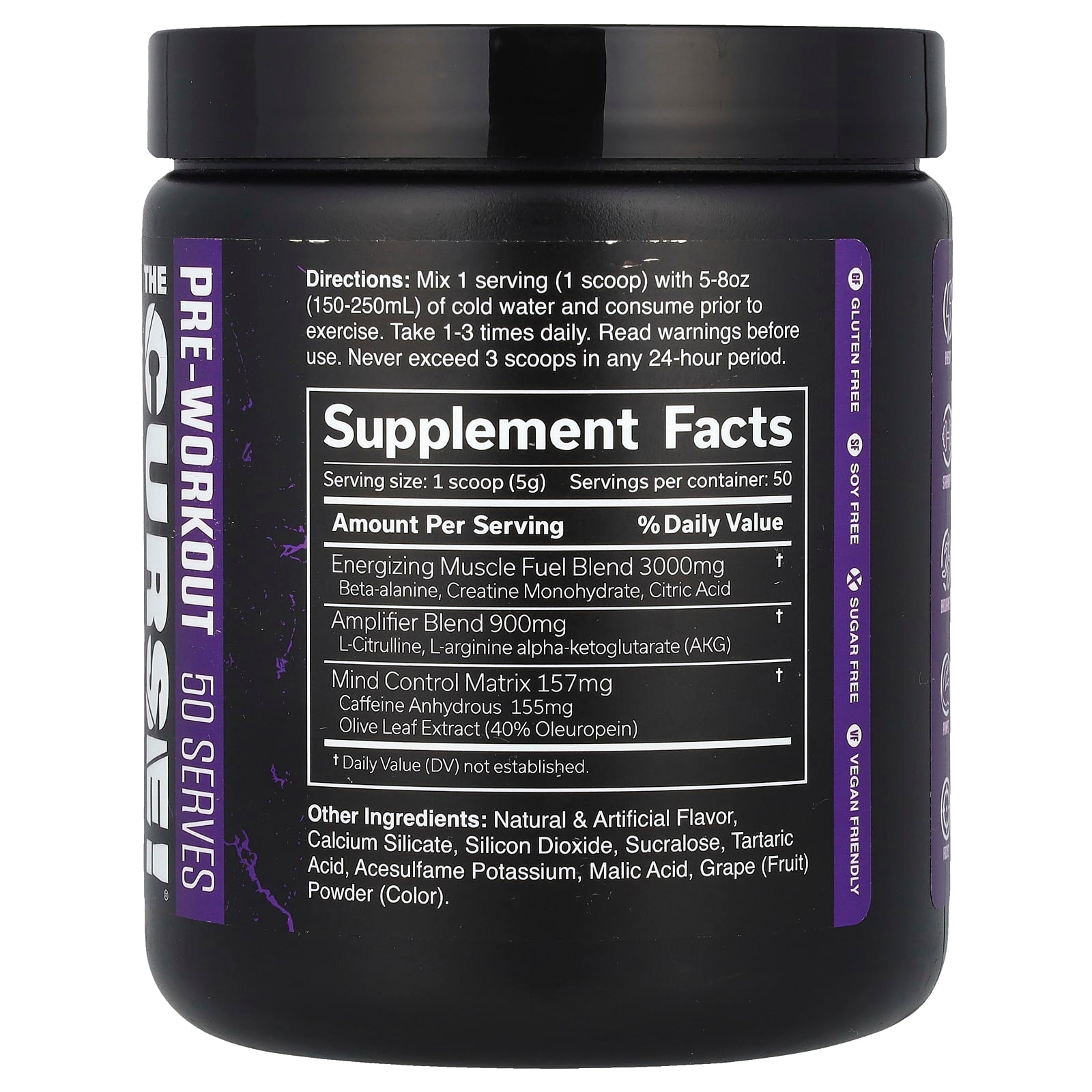 JNX Sports Pre-Workout for Energy & Strength - Dark Grape - Image 2