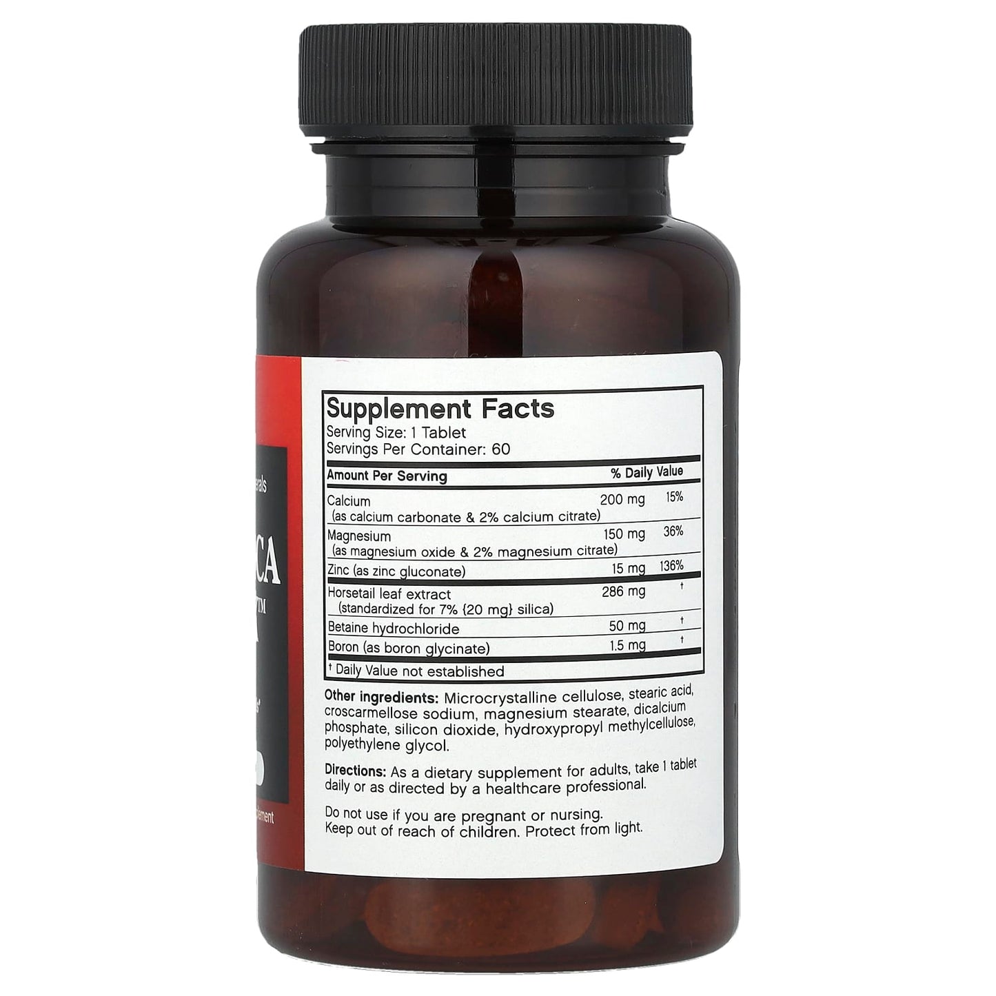 FutureBiotics Silica Supplement for Healthy Bones, Hair & Nails - 60 Tablets - Image 2