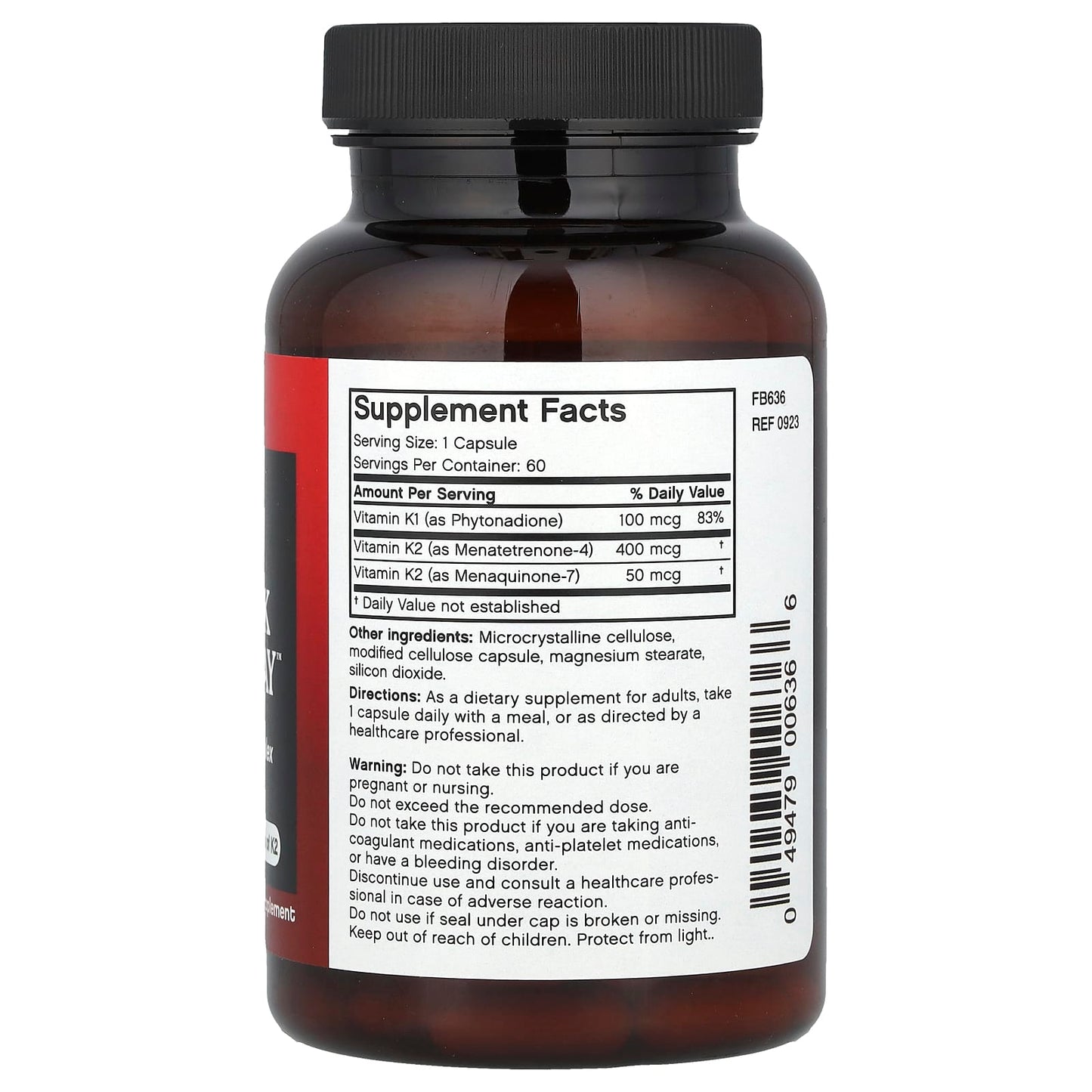 Futurebiotics Vitamin K Triple Play 60 Capsules - Image 2