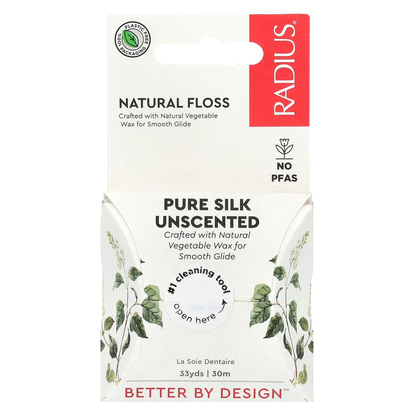 RADIUS, Natural Floss, Pure Silk, Unscented, 33 yds (30 m) - Image 1