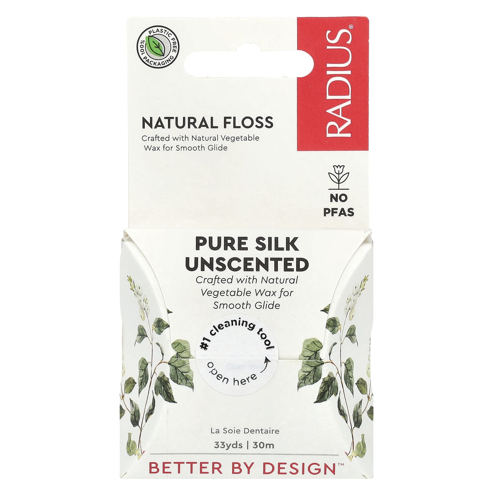 RADIUS, Natural Floss, Pure Silk, Unscented, 33 yds (30 m) - Image 1