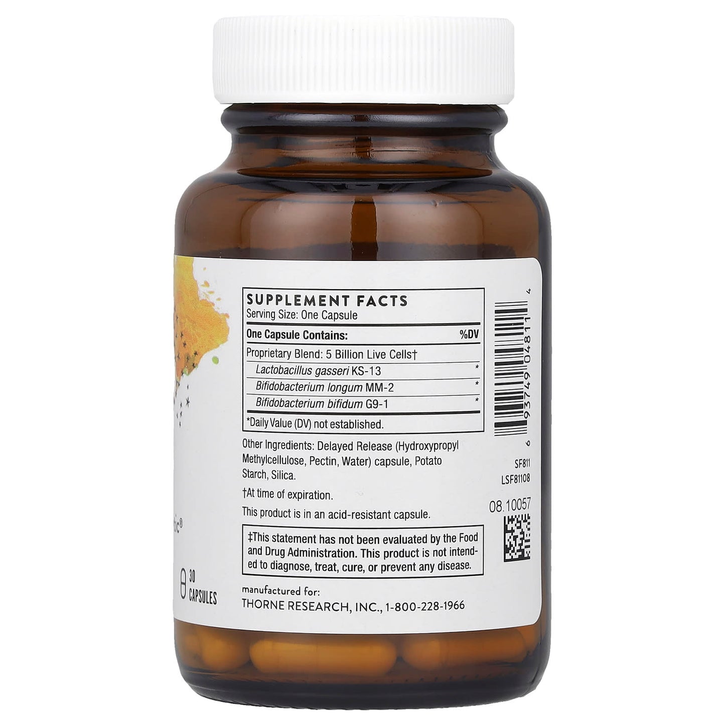Thorne, FloraMend Prime Probiotic®, 30 Capsules - Image 2