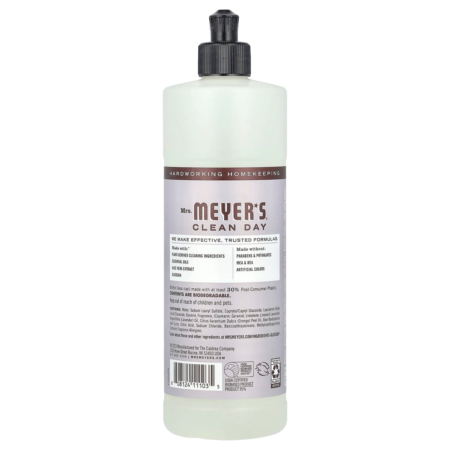 Mrs. Meyers Clean Day, Dish Soap, Lavender, 16 fl oz (473 ml) - Image 2