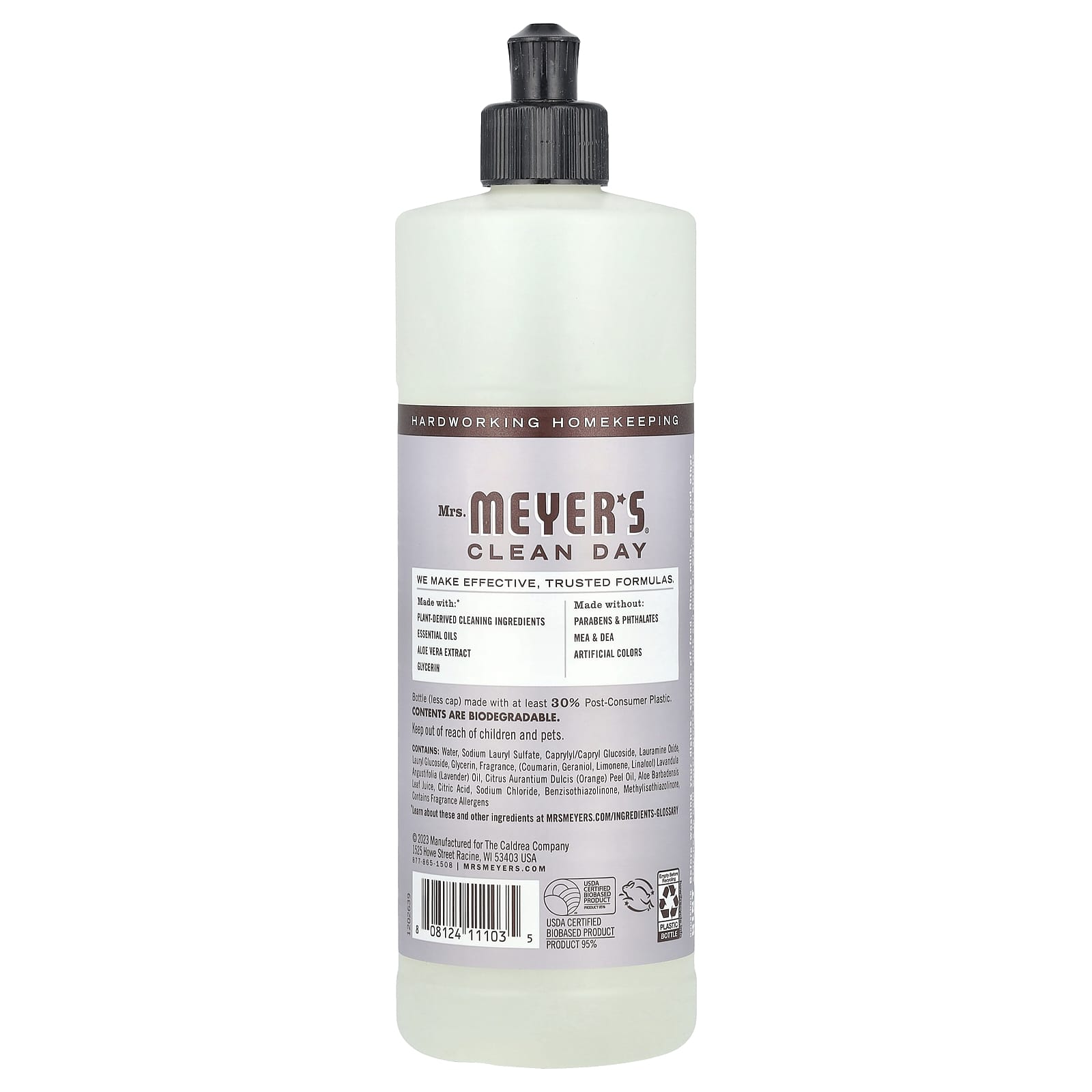 Mrs. Meyers Clean Day, Dish Soap, Lavender, 16 fl oz (473 ml) - Image 2