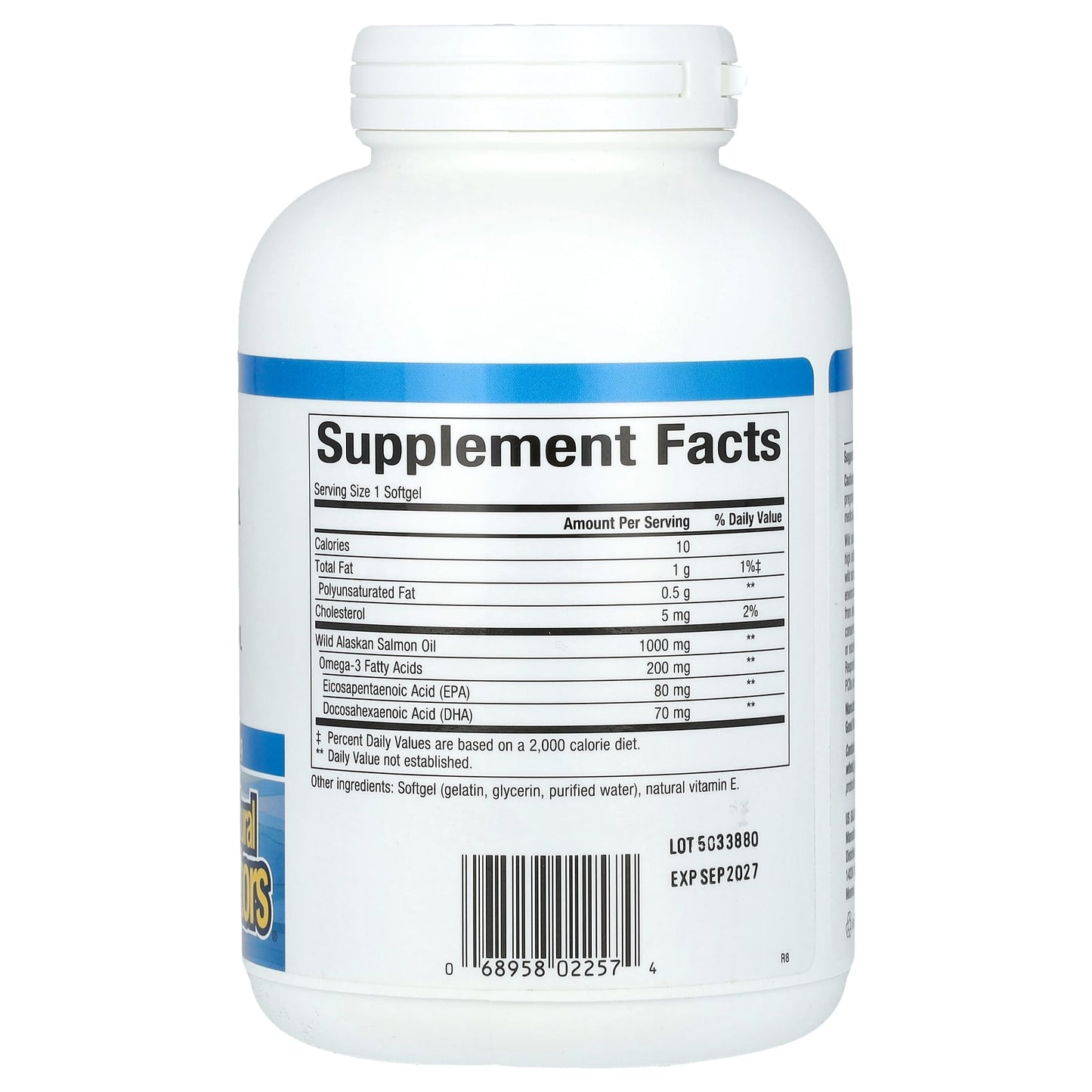 Natural Factors, Omega Factors, Wild Alaskan Salmon Oil, 1,000 mg, 180 Softgels - Image 2