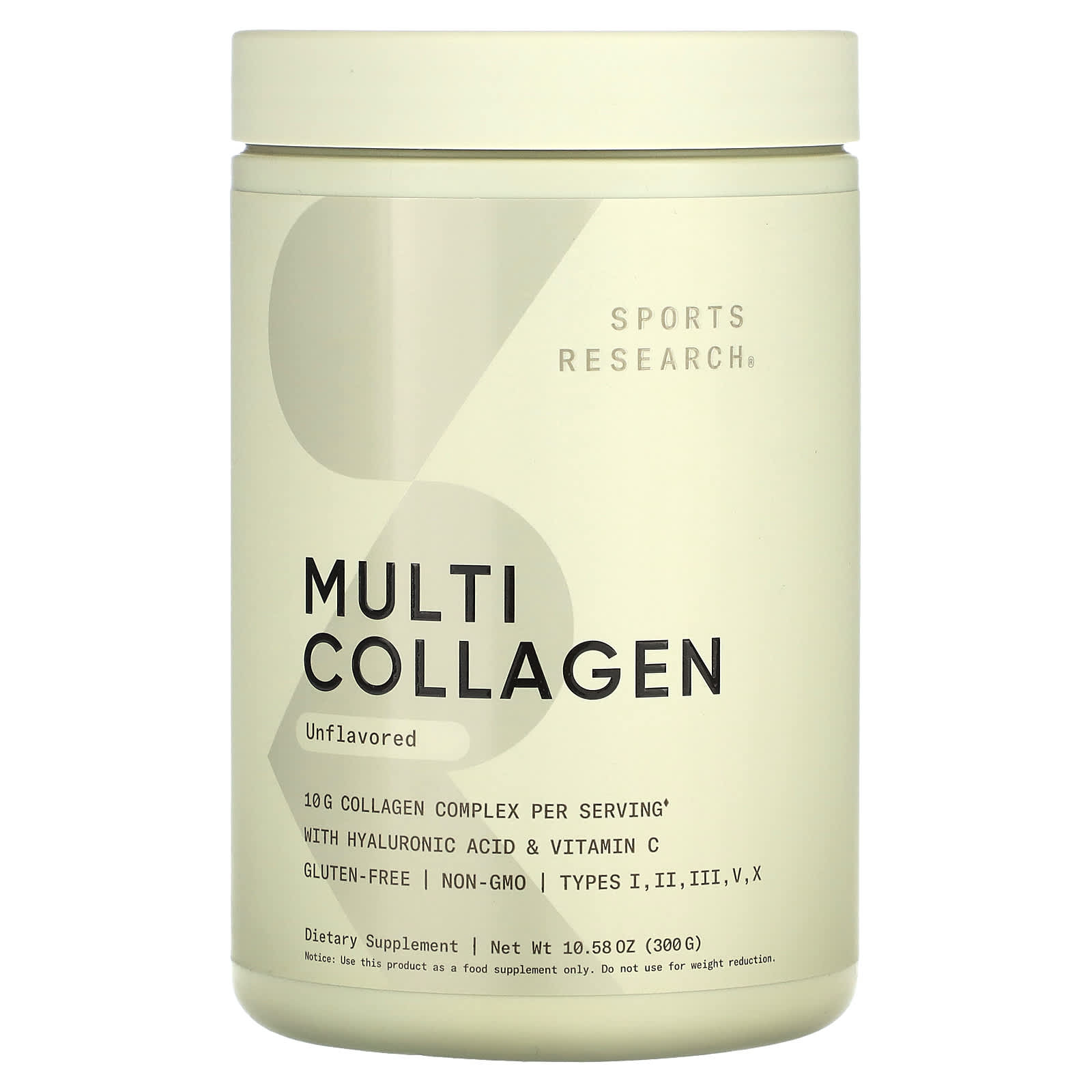 Sports Research, Multi Collagen, Unflavored, 10.58 oz (300 g) - Image 1