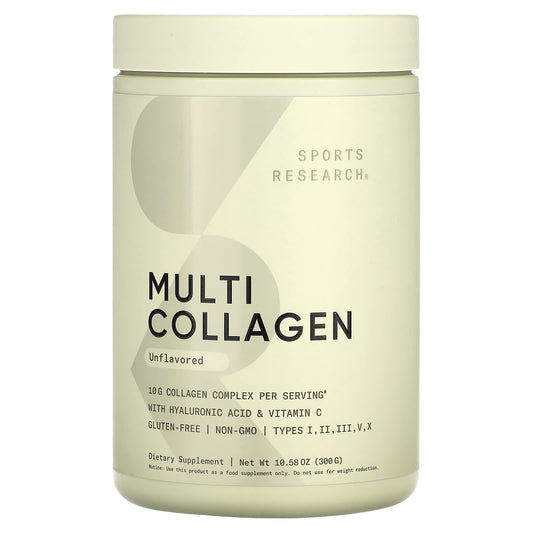 Sports Research, Multi Collagen, Unflavored, 10.58 oz (300 g) - Image 1