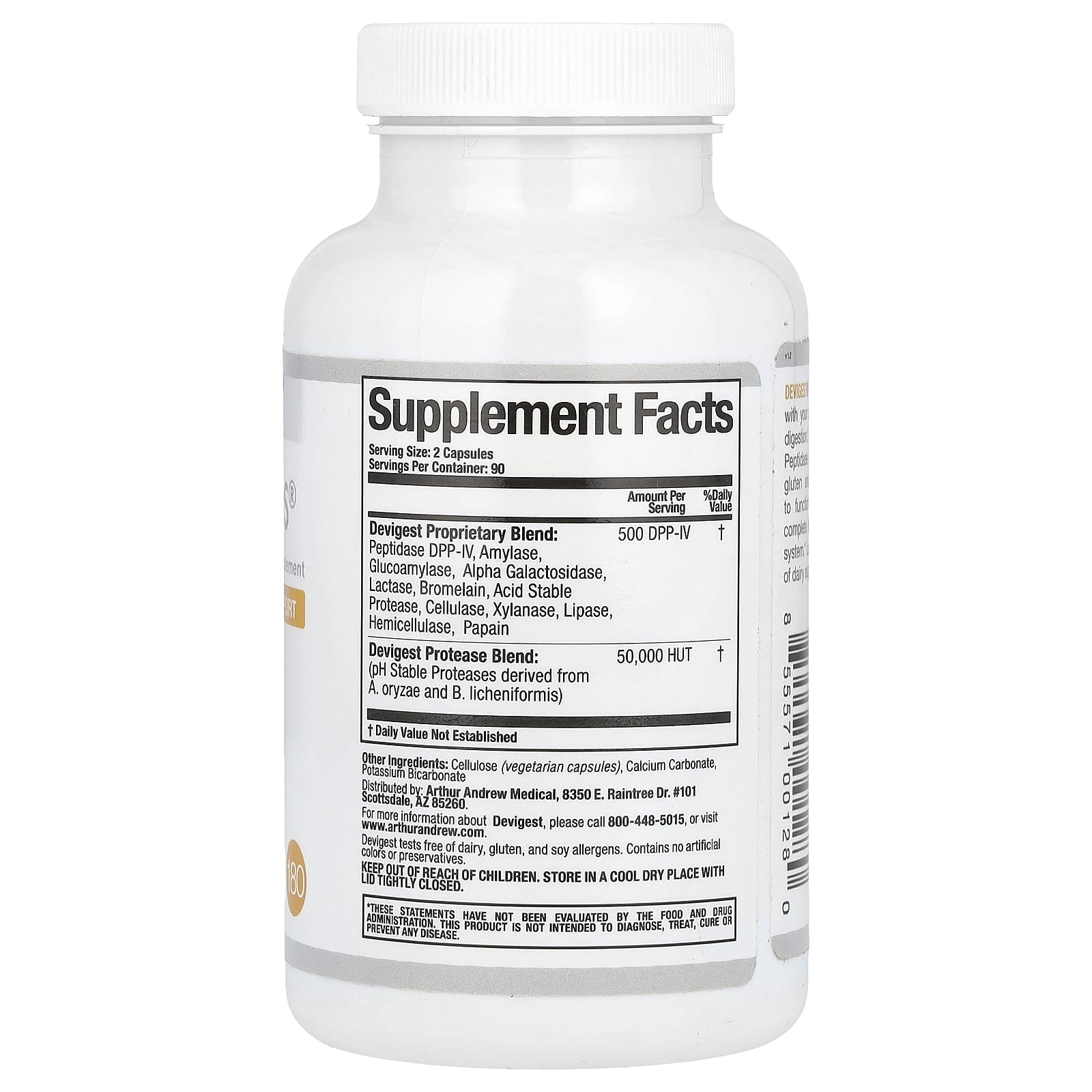 Arthur Andrew Medical Devigest ADS Advanced Digestive Support 180 Capsules - Image 2