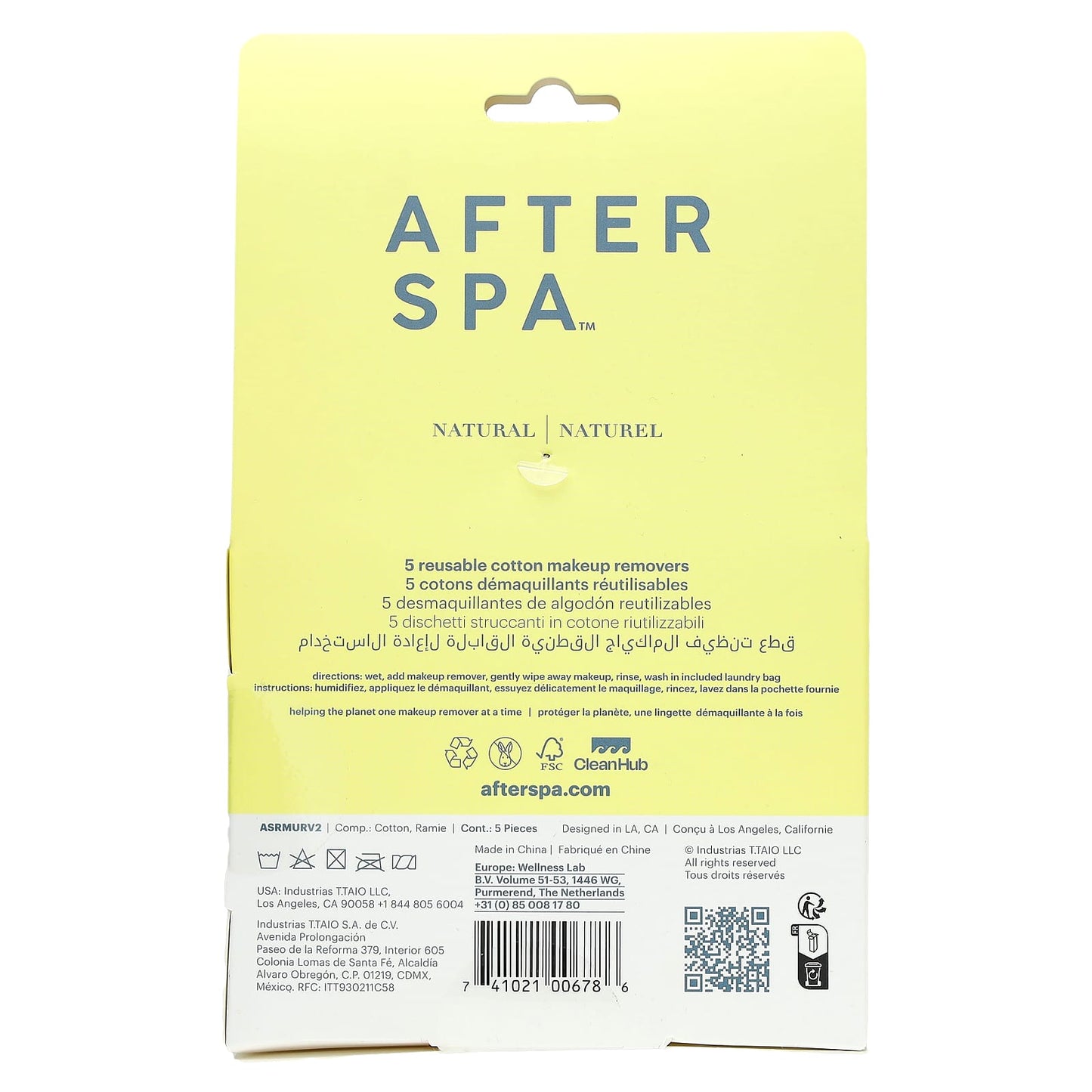 Effective Makeup Removal with AfterSpa Reusable Cotton Pads 6-Pack - Image 2