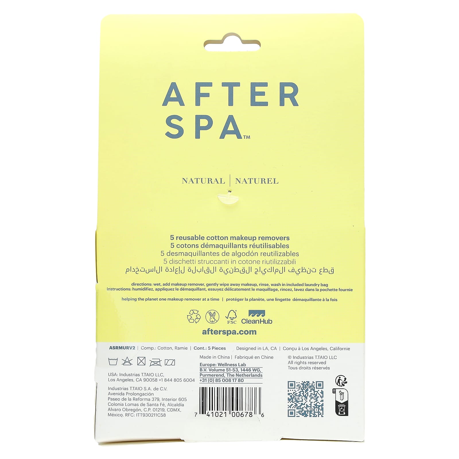 Effective Makeup Removal with AfterSpa Reusable Cotton Pads 6-Pack - Image 2