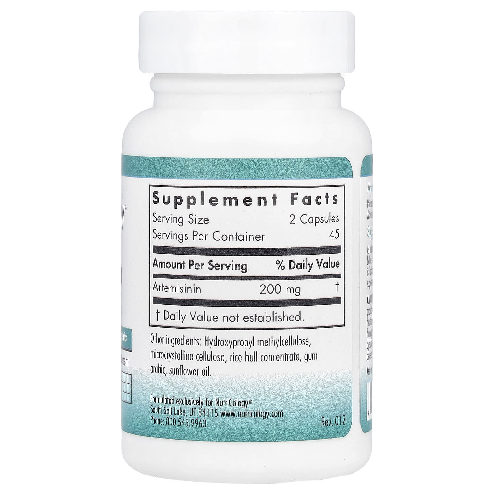 Nutricology, Artemisinin, 100 mg, 90 Vegetarian Capsules - Image 2