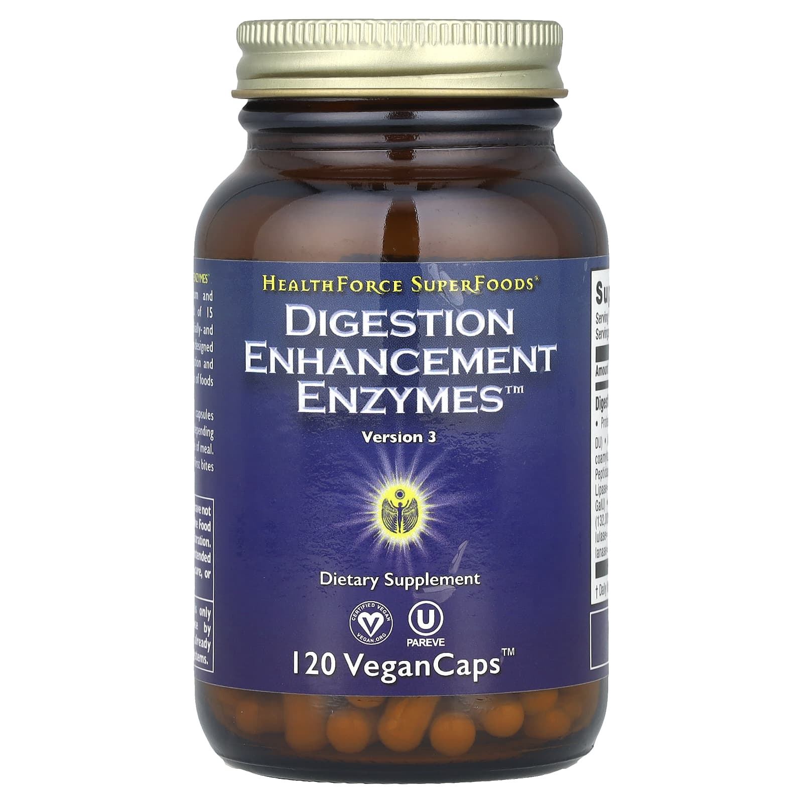 Digestion Enhancement Enzymes by HealthForce Superfoods - 120 Vegan Caps - Image 1