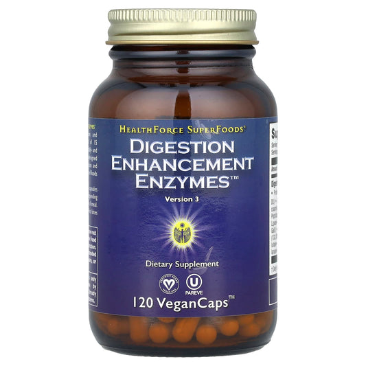 Digestion Enhancement Enzymes by HealthForce Superfoods - 120 Vegan Caps - Image 1