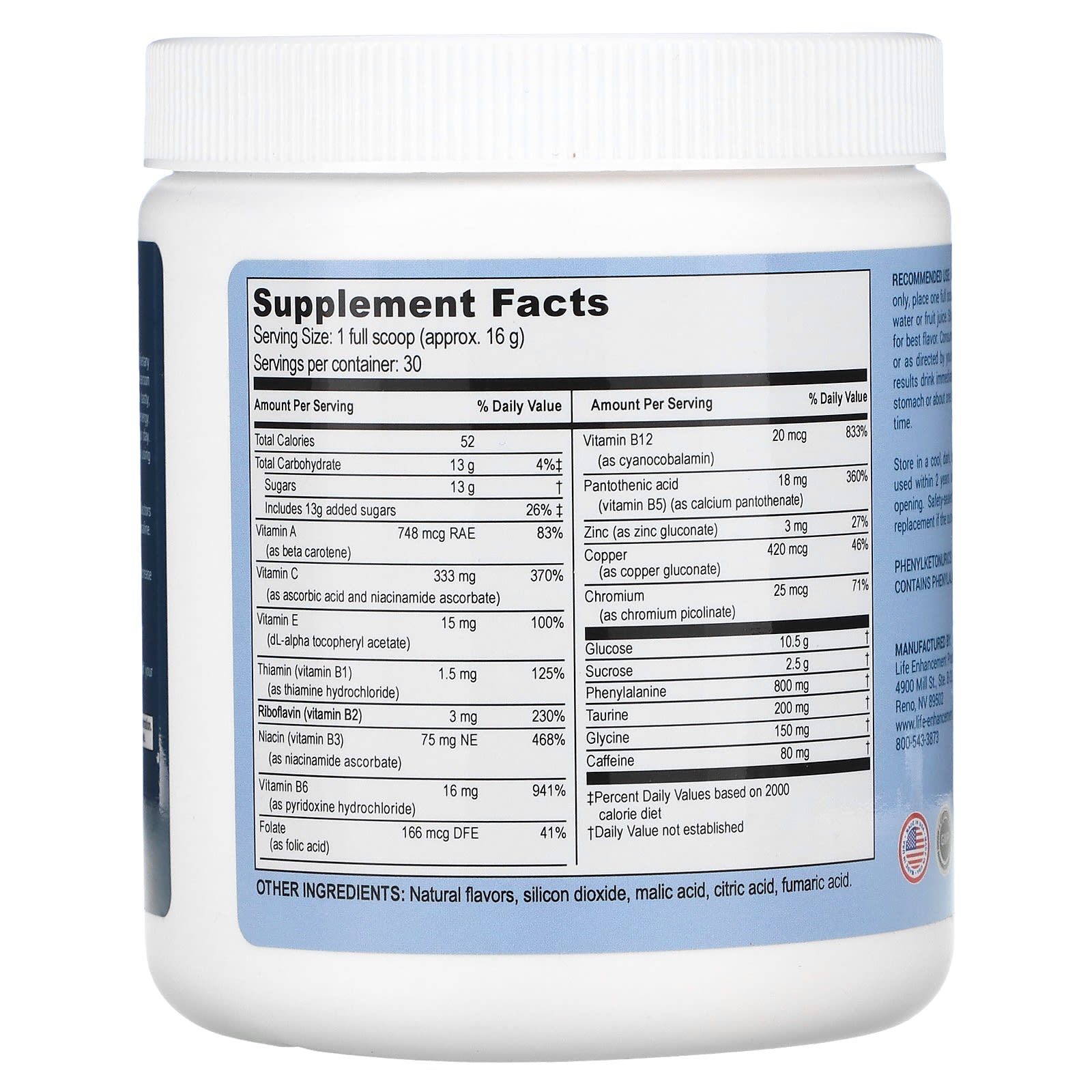 Life Enhancement, FastBlast, 480 g - Image 2