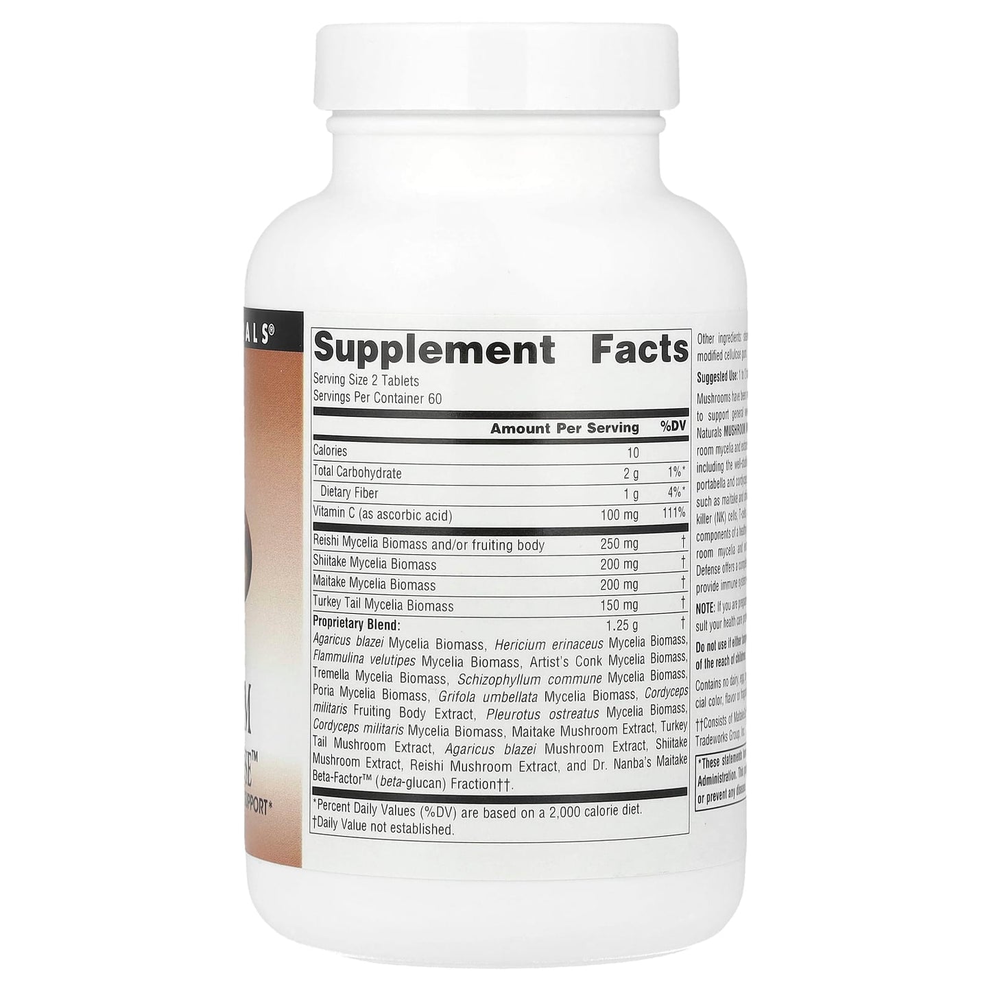 Source Naturals, Mushroom Immune Defense™, 120 Tablets - Image 2