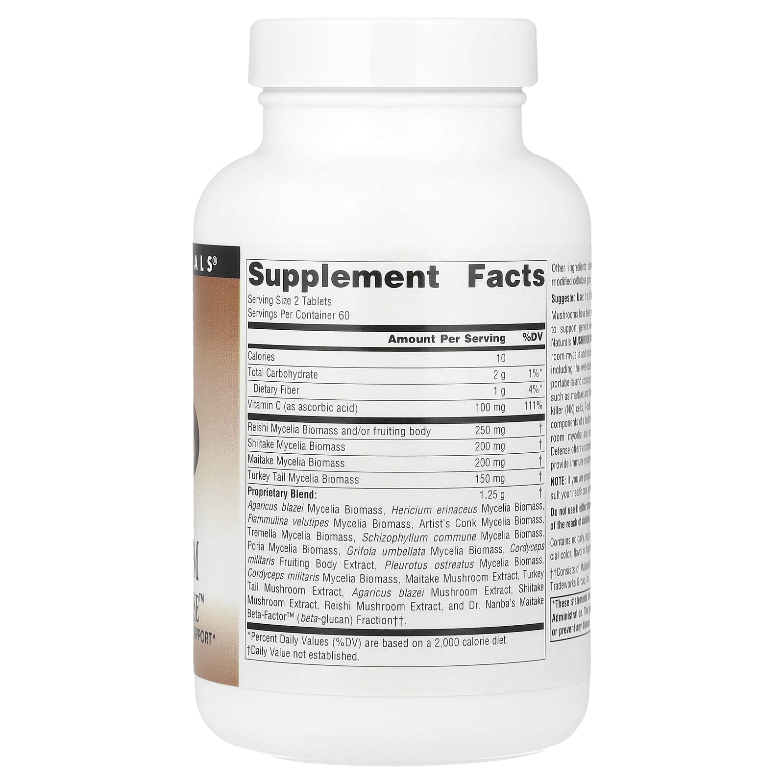 Source Naturals, Mushroom Immune Defense™, 120 Tablets - Image 2