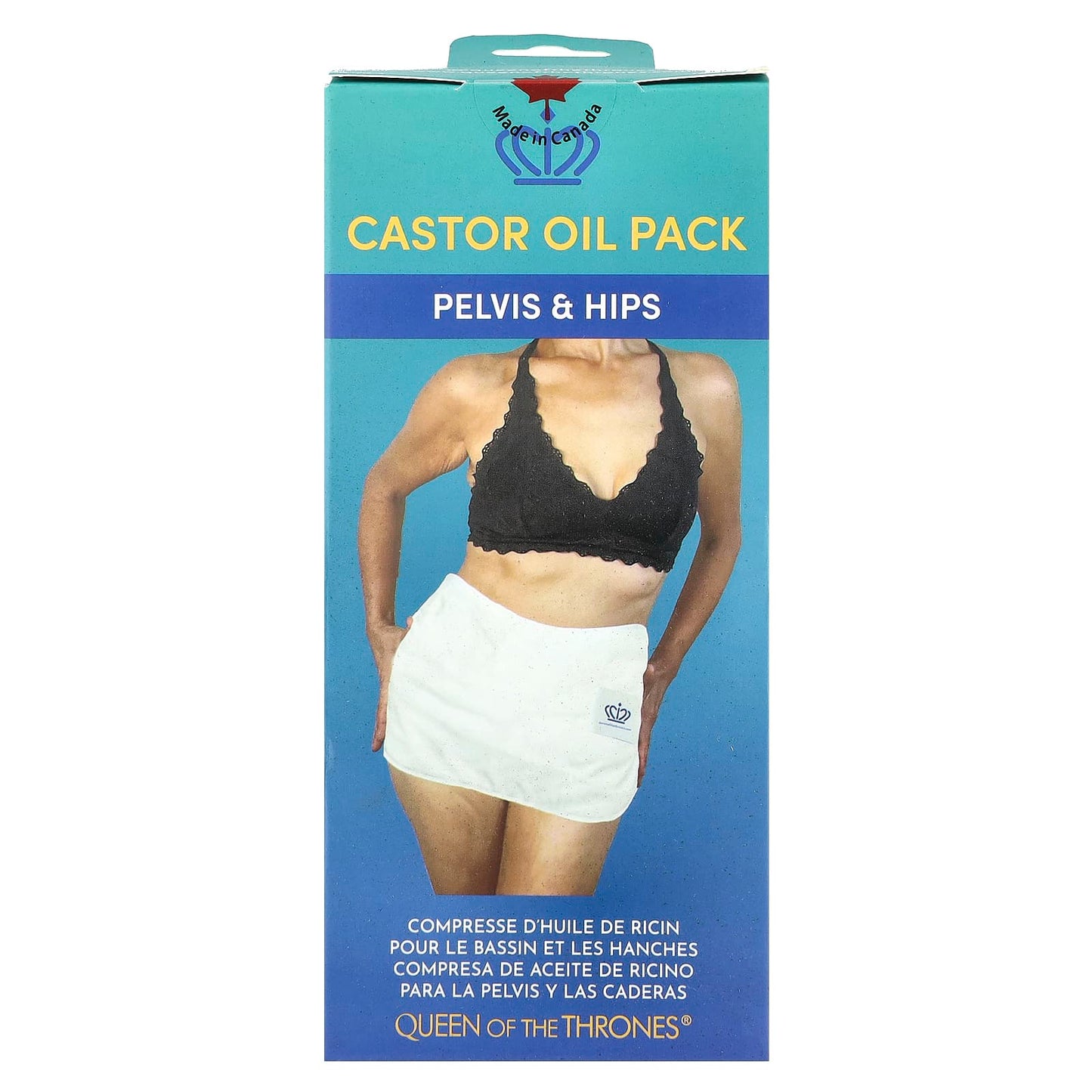 Queen of the Thrones, Castor Oil Pack, Pelvis & Hips, One Size Fits All, 1 Count - Image 2