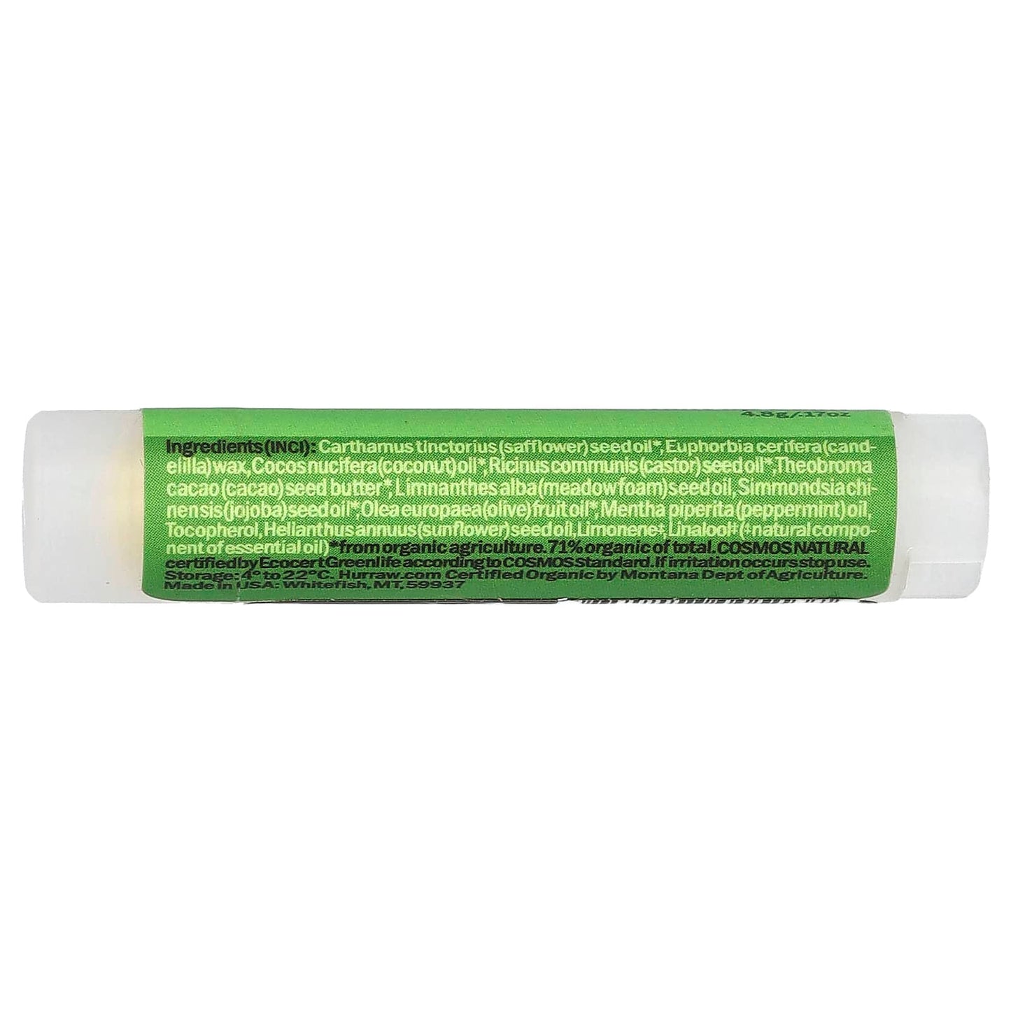 Organic Mint Lip Balm by Hurraw! - Natural, Cruelty-Free - Image 2