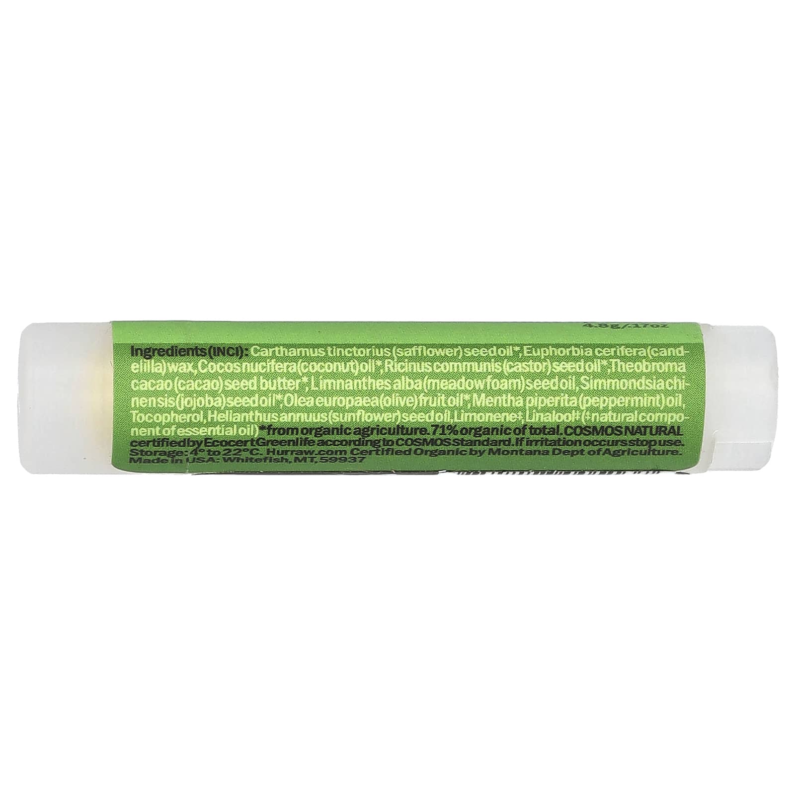 Organic Mint Lip Balm by Hurraw! - Natural, Cruelty-Free - Image 2