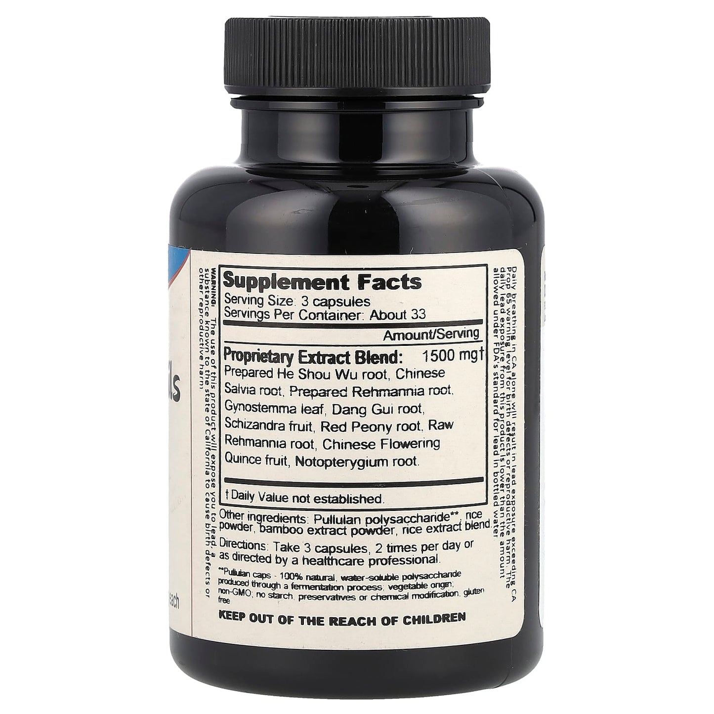Dragon Herbs Hair & Nail Supplement - 100 Vegetarian Capsules - Image 2