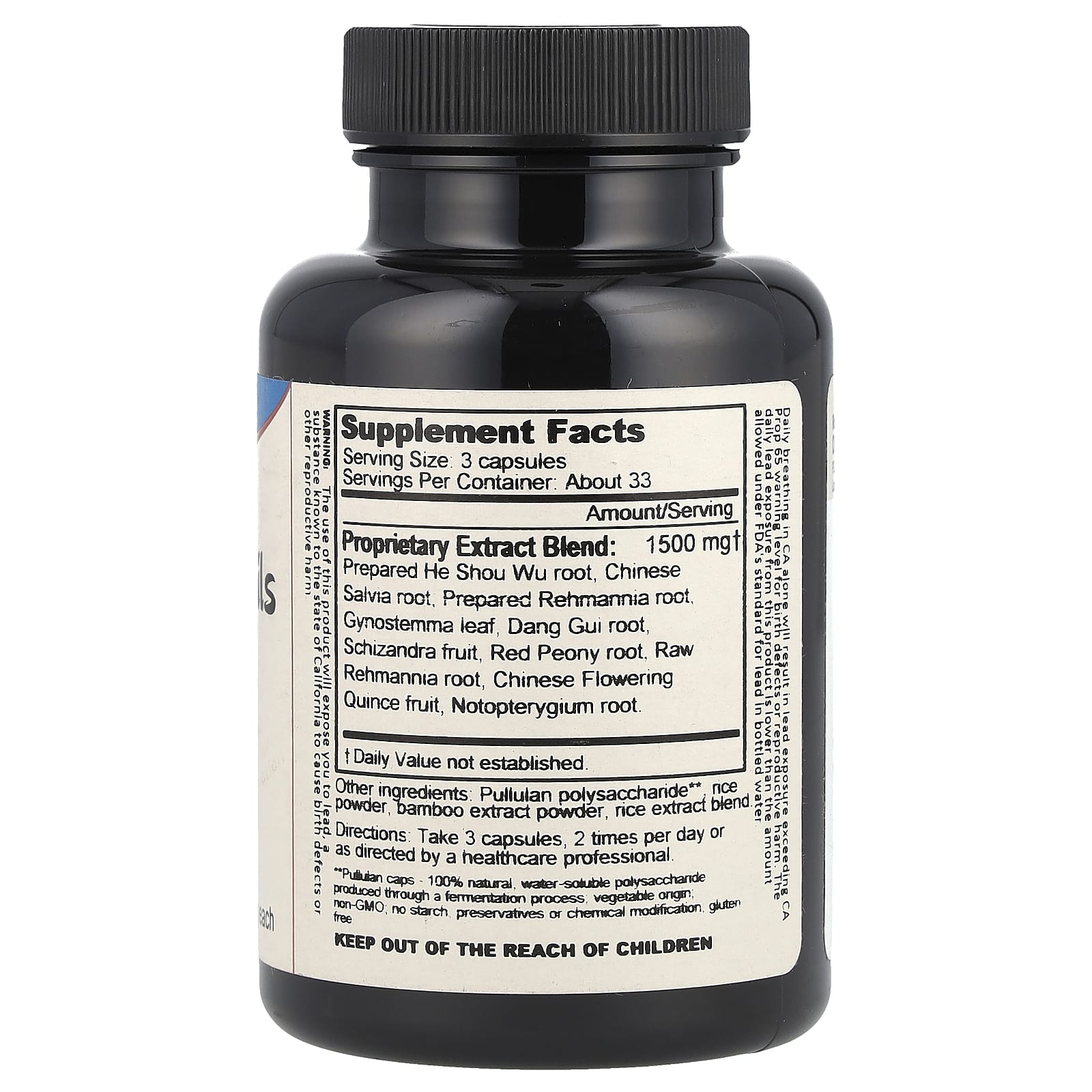 Dragon Herbs Hair & Nail Supplement - 100 Vegetarian Capsules - Image 2