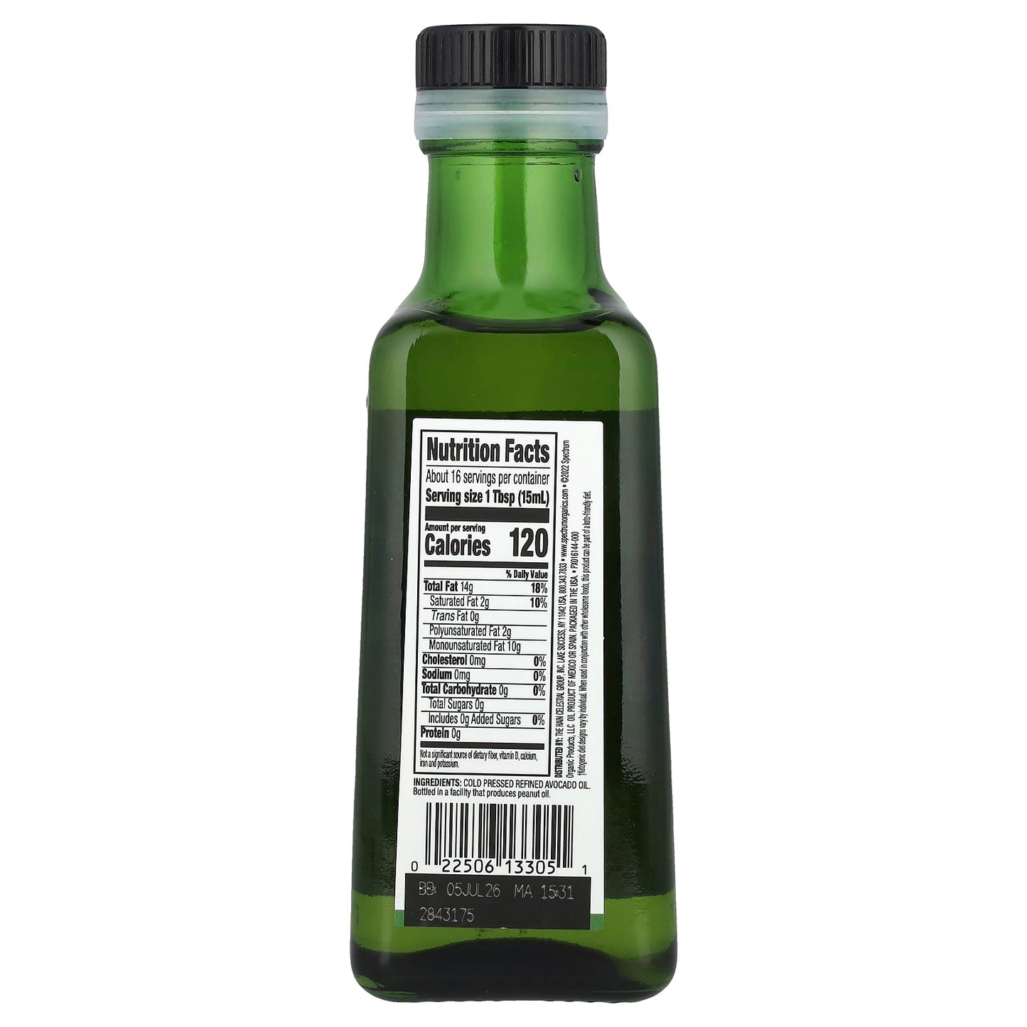 Spectrum Culinary, Avocado Oil, Cold Pressed, 8 fl oz (236 ml) - Image 2
