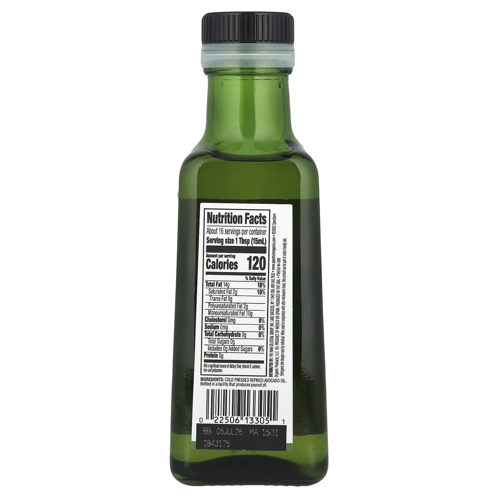 Spectrum Culinary, Avocado Oil, Cold Pressed, 8 fl oz (236 ml) - Image 2